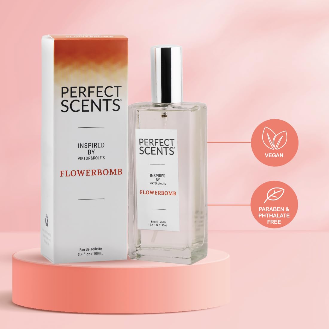 Foto 5 pulgar | Perfume Perfect Scents Inspirado En Flowerbomb De V&r Edt 100 ml para Mujer-Venta Internacional