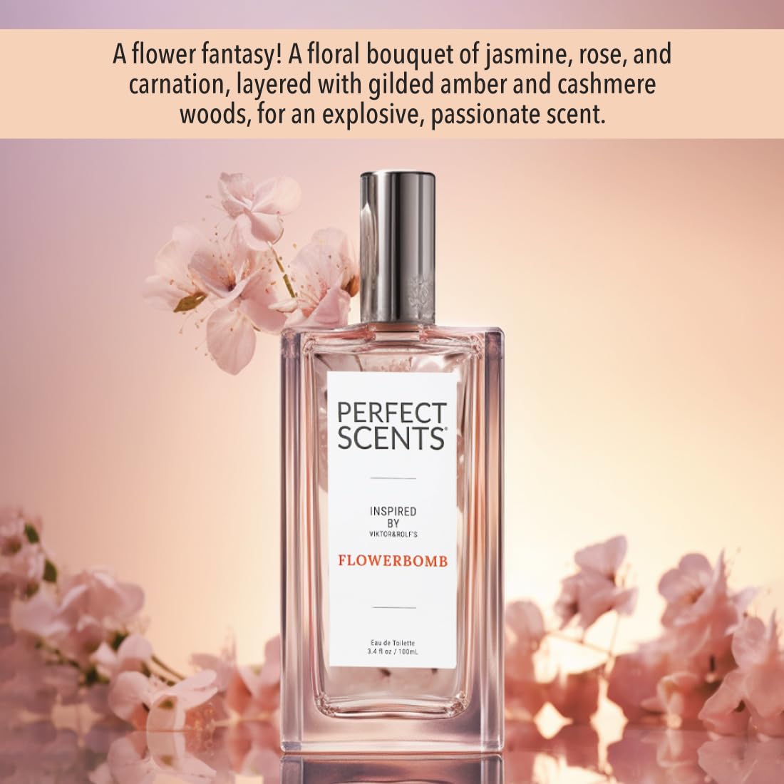 Foto 6 pulgar | Perfume Perfect Scents Inspirado En Flowerbomb De V&r Edt 100 ml para Mujer-Venta Internacional