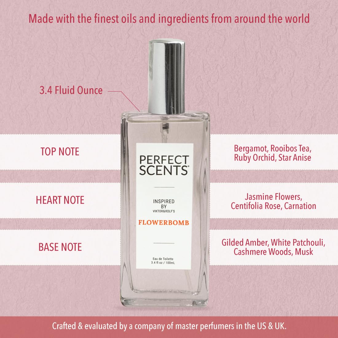 Foto 8 pulgar | Perfume Perfect Scents Inspirado En Flowerbomb De V&r Edt 100 ml para Mujer-Venta Internacional