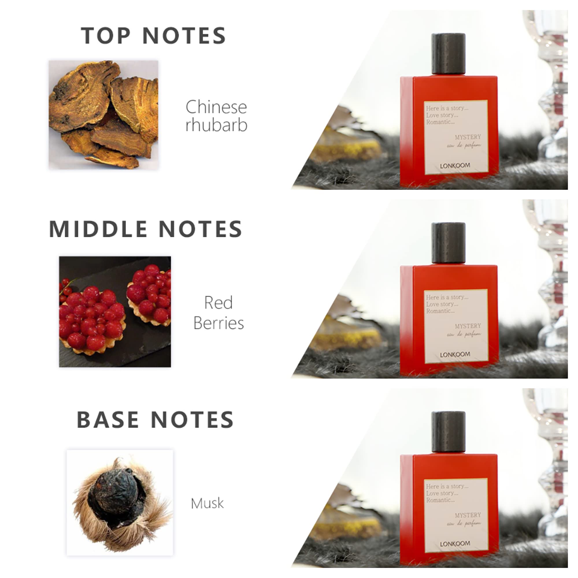 Foto 3 pulgar | Perfume Lonkoom Mystery Red Para Mujer, 100 Ml, Eau De Parfum - Venta Internacional.