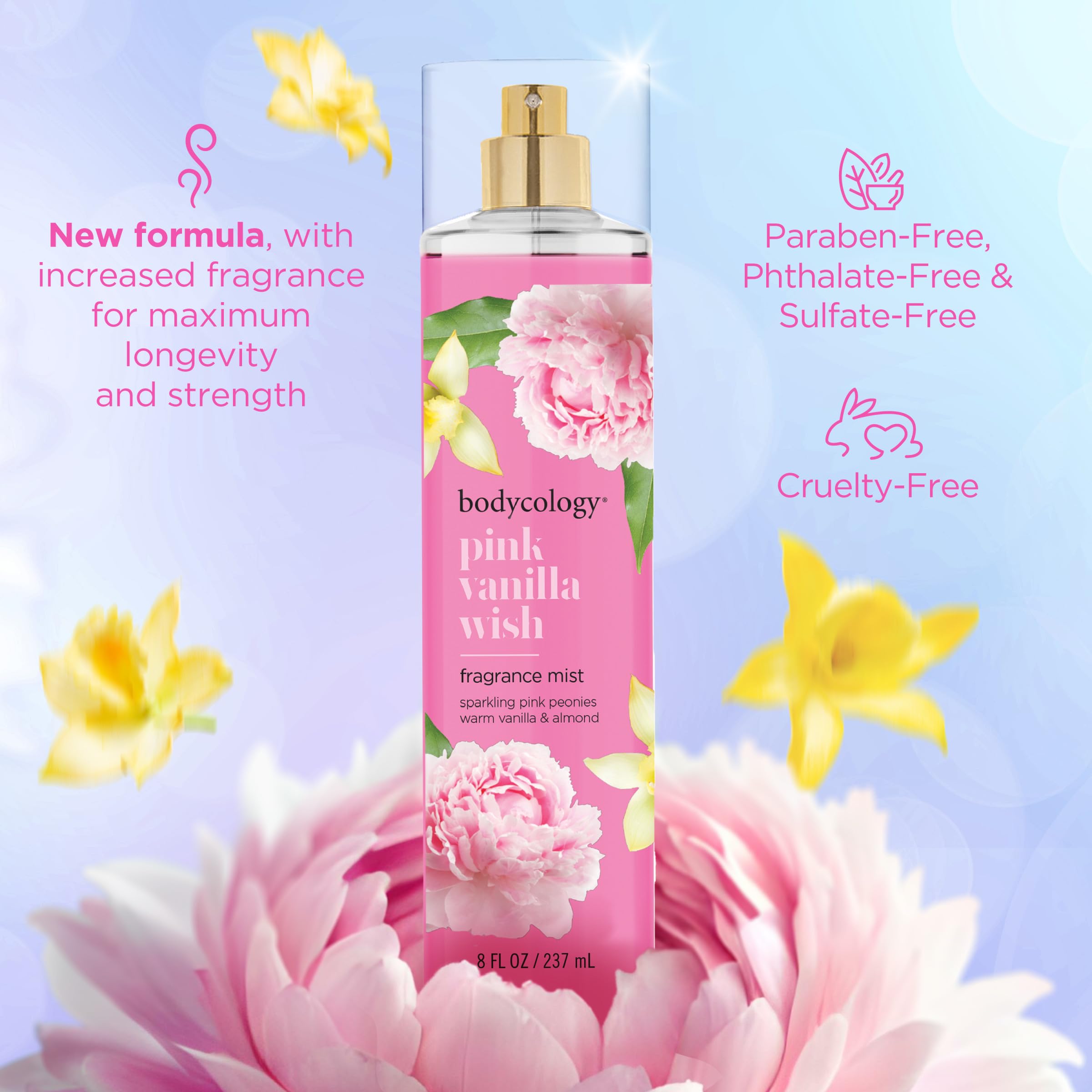 Foto 5 pulgar | Bruma Corporal Bodycology Pink Vanilla Wish 237 ml - Venta Internacional