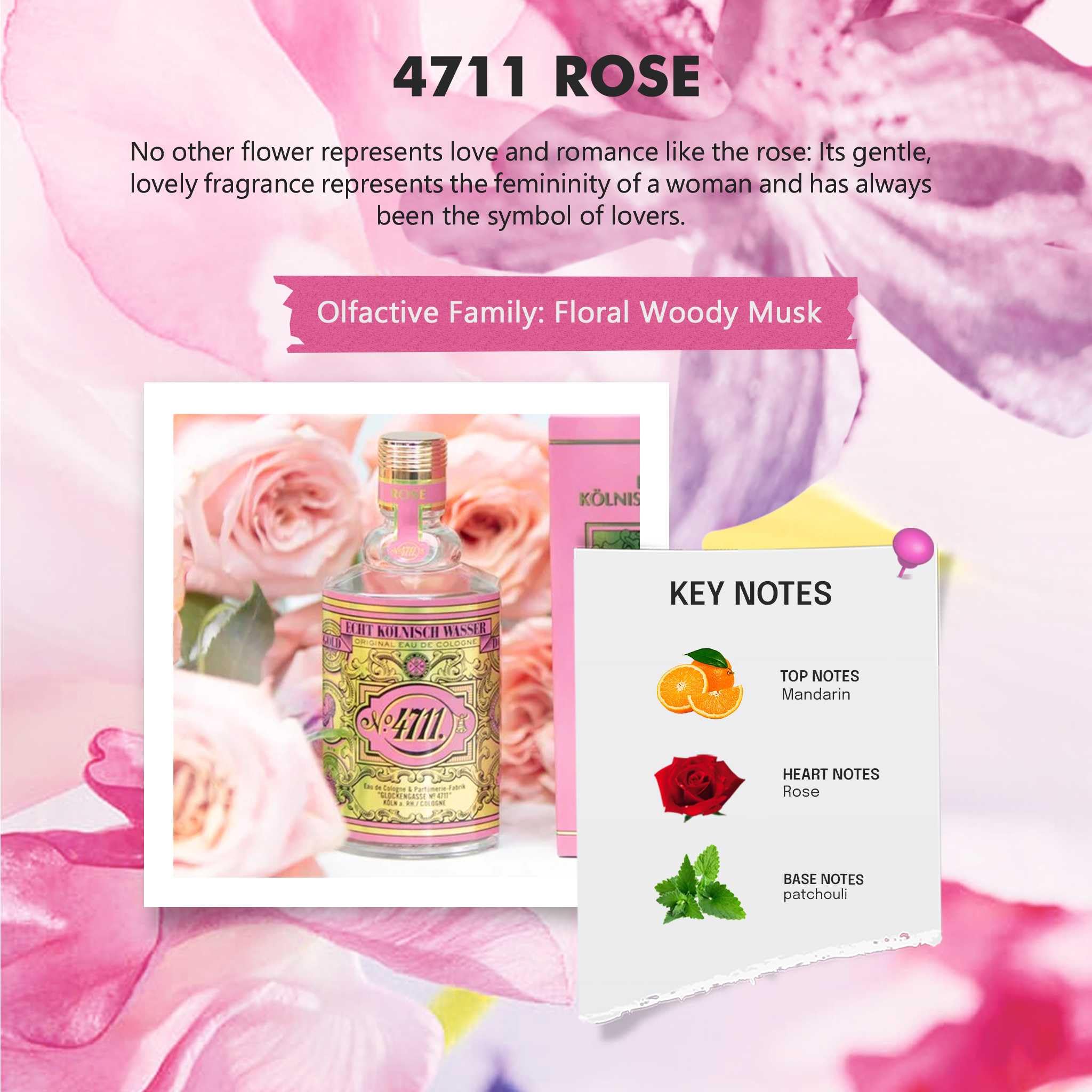 Foto 6 pulgar | Perfume 4711 Floral Collection Rose Edc 100 Ml Para Mujer - Venta Internacional.