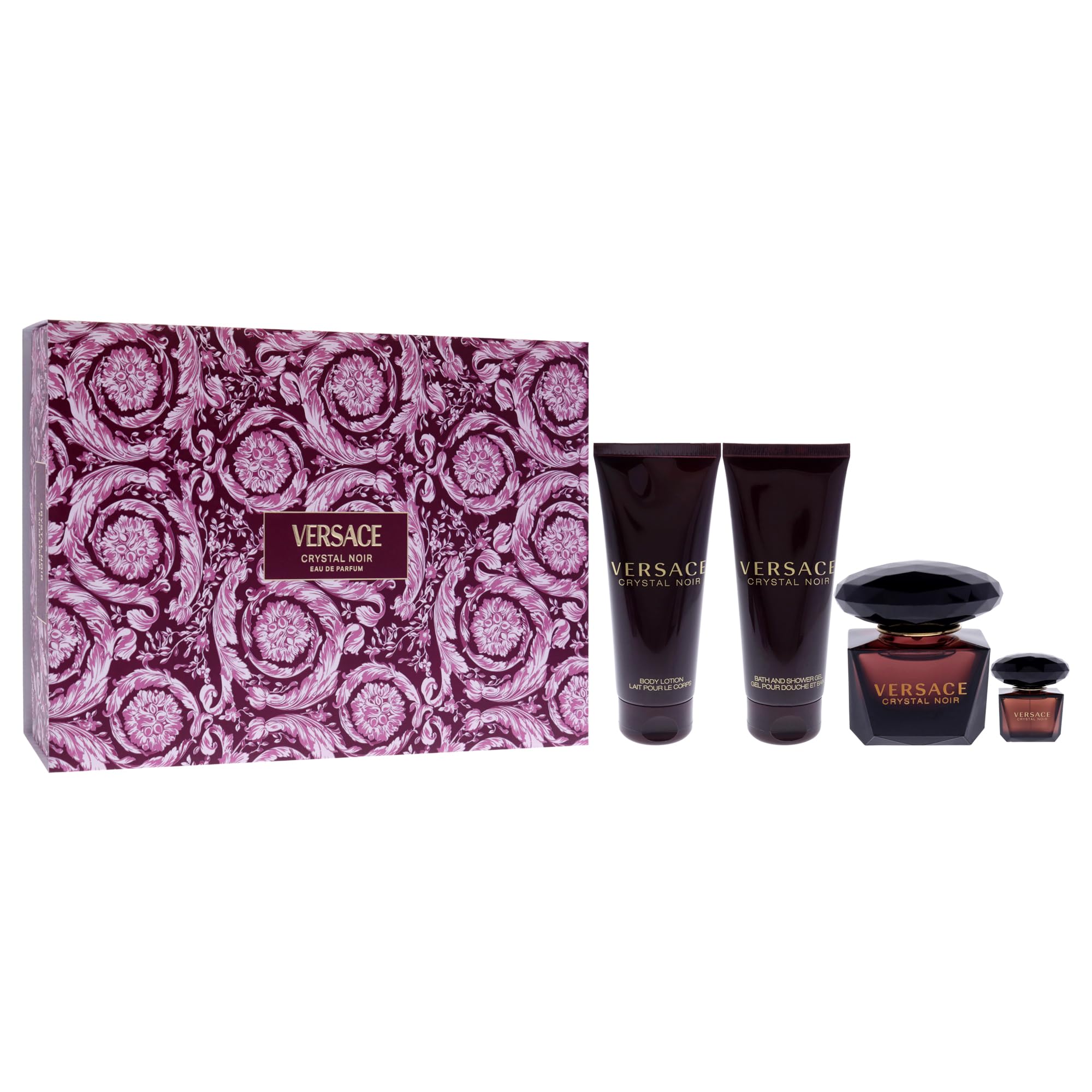 Foto 4 pulgar | Set De Regalo Perfume Versace Crystal Noir Para Mujer, 4 Piezas - Venta Internacional.