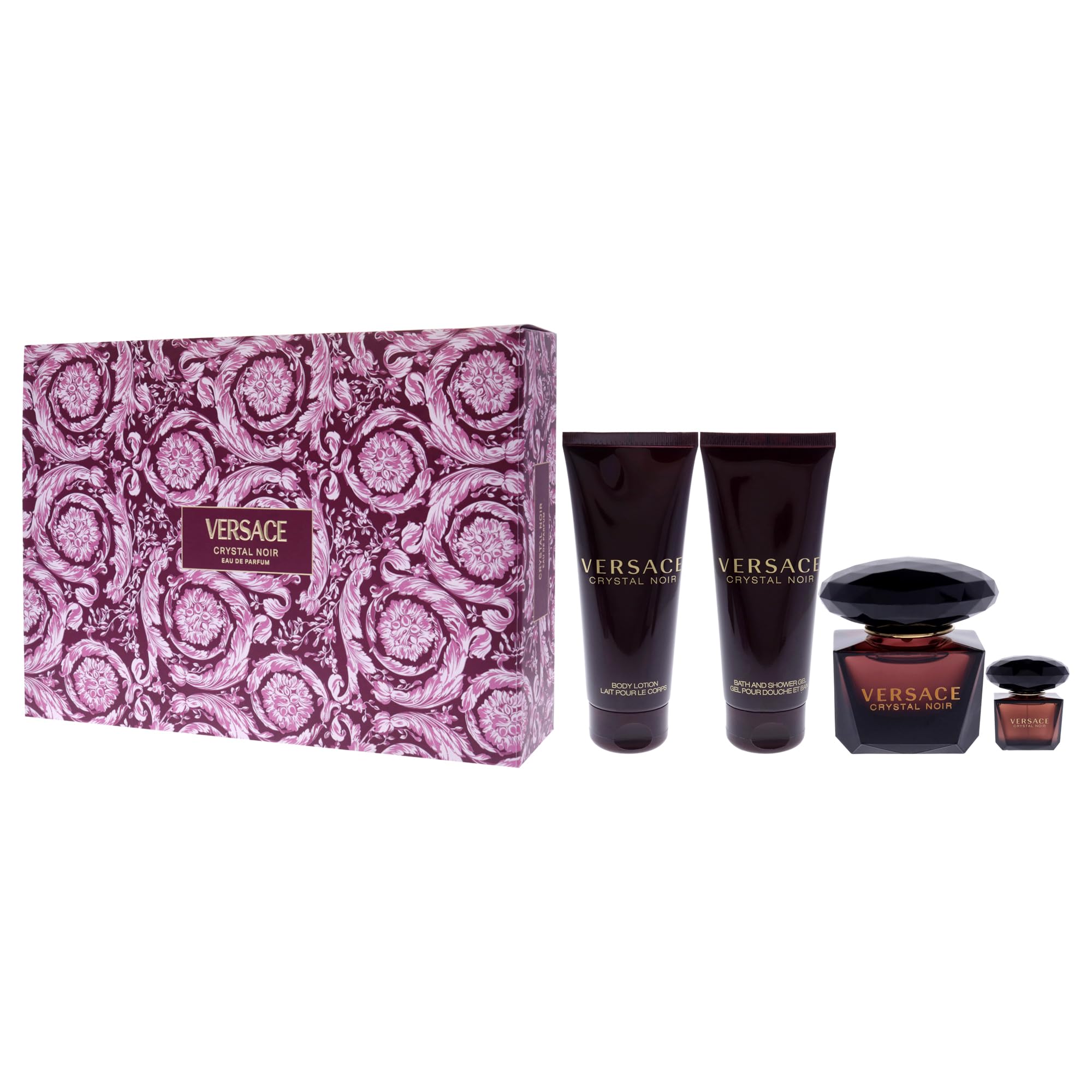 Foto 5 pulgar | Set De Regalo Perfume Versace Crystal Noir Para Mujer, 4 Piezas - Venta Internacional.