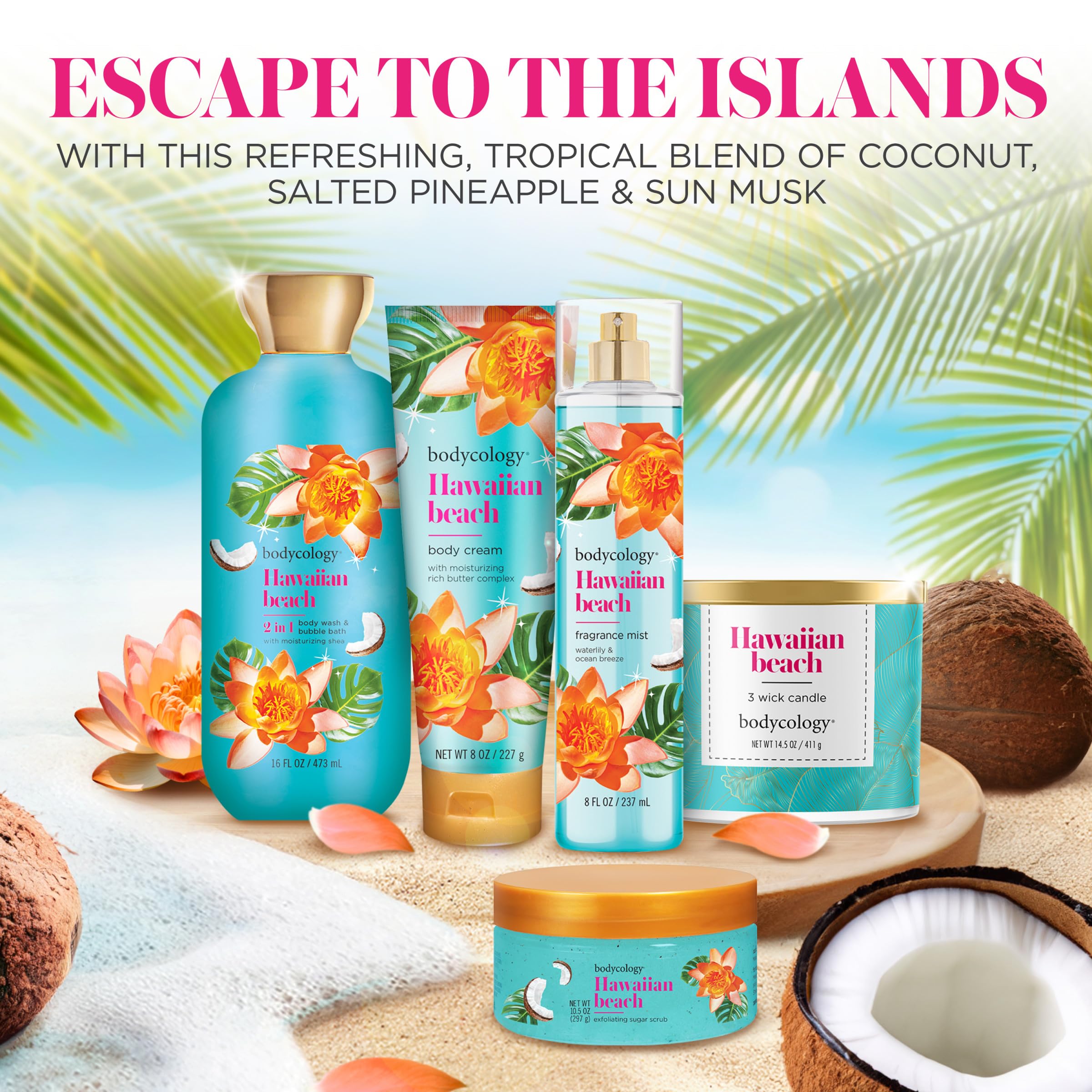 Foto 6 | Bruma Corporal Bodycology Hawaiian Beach de 240 ml de Larga Duración - Venta Internacional