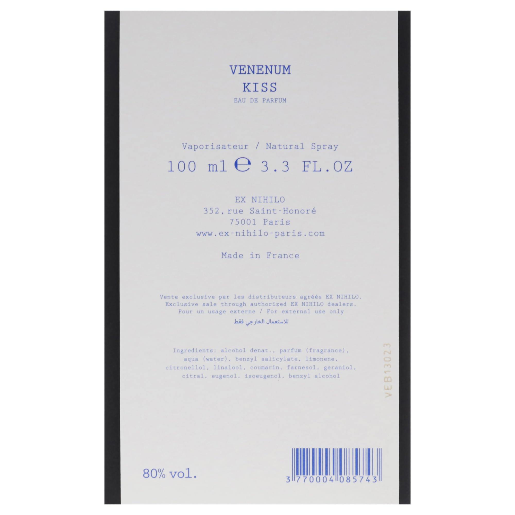 Foto 8 pulgar | Perfume Ex Nihilo Venenum Kiss Eau De Parfum Para Unise, 100 Ml - Venta Internacional.