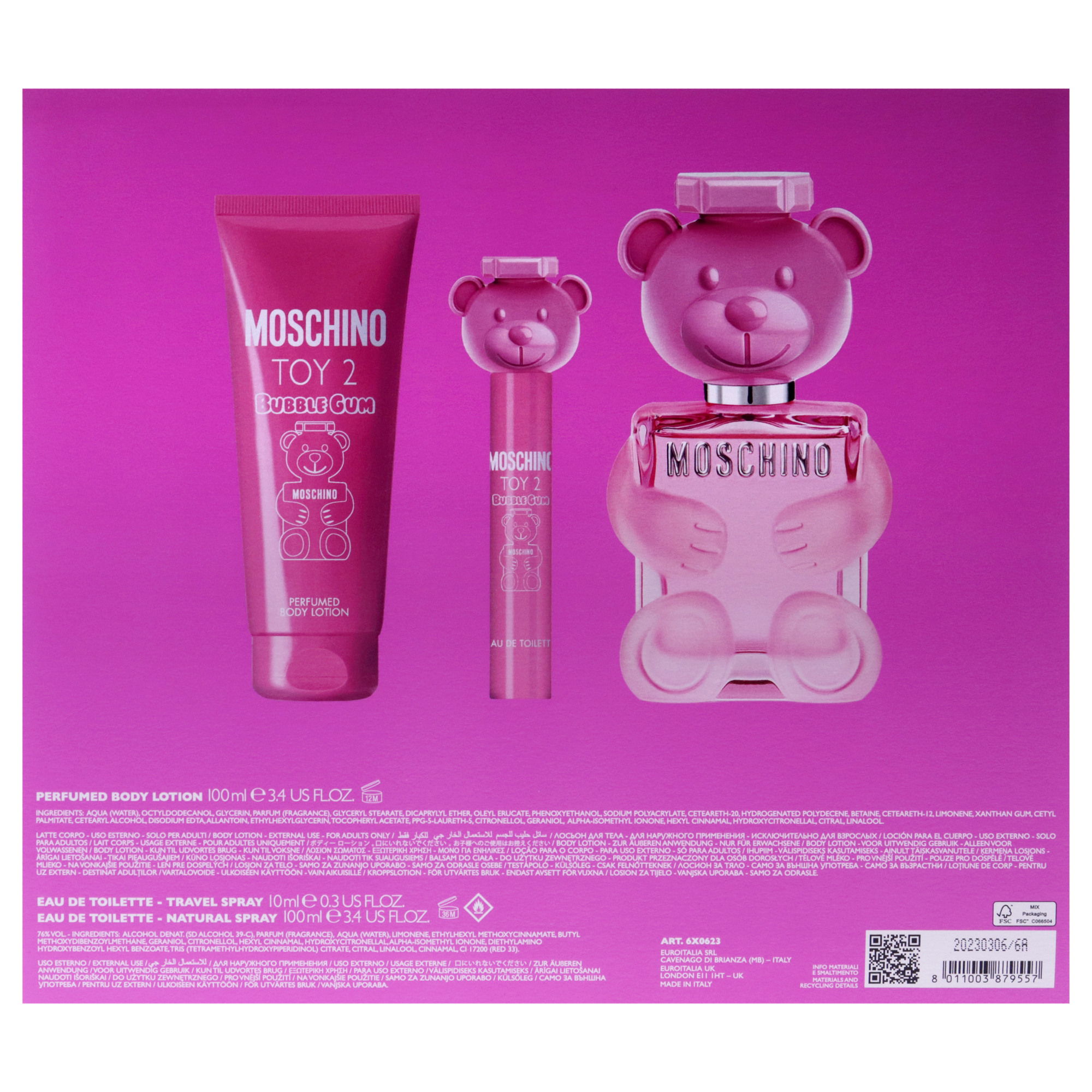 Foto 7 | Perfume Moschino Toy 2 Bubble Gum Eau De Toilette 3 Unidades  - Venta Internacional