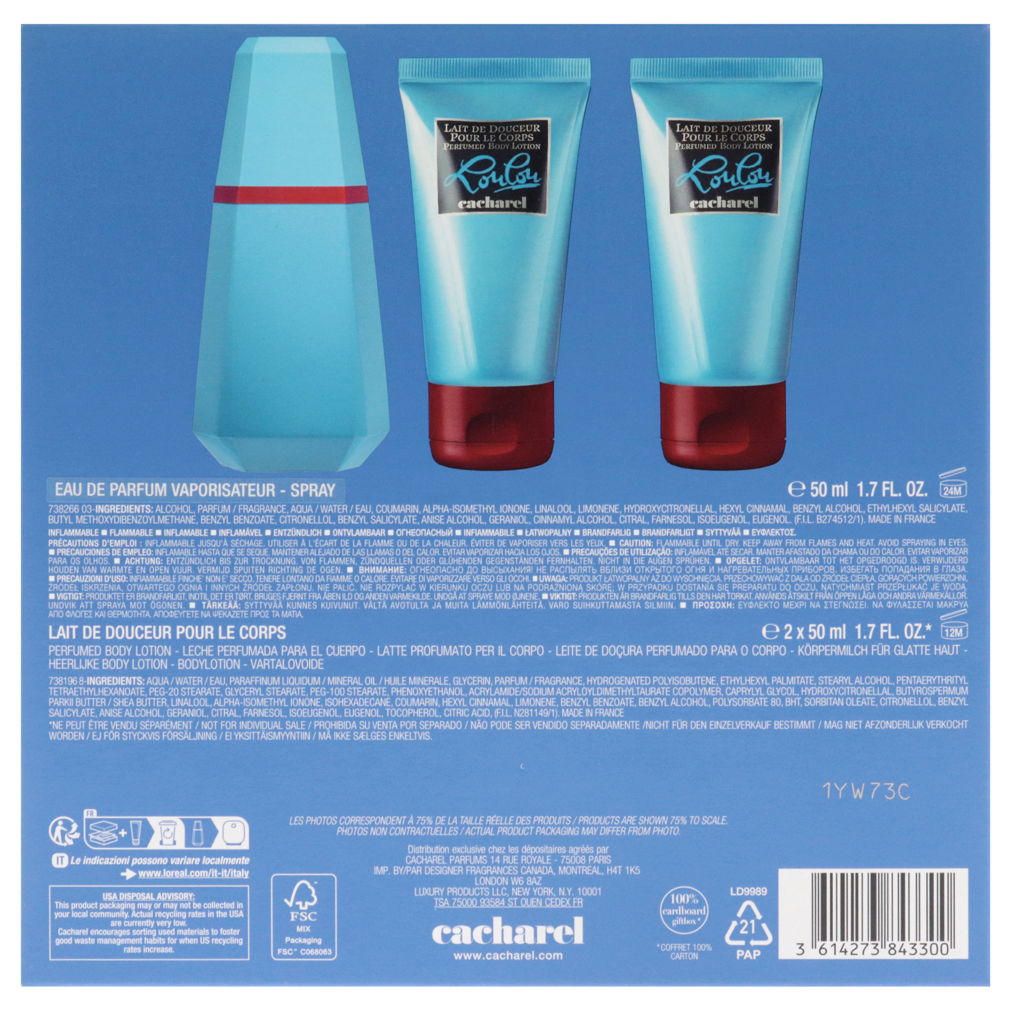 Foto 8 pulgar | Set de Regalo Perfume Cacharel Lou Lou Eau De Parfum De 3 Piezas  - Venta Internacional