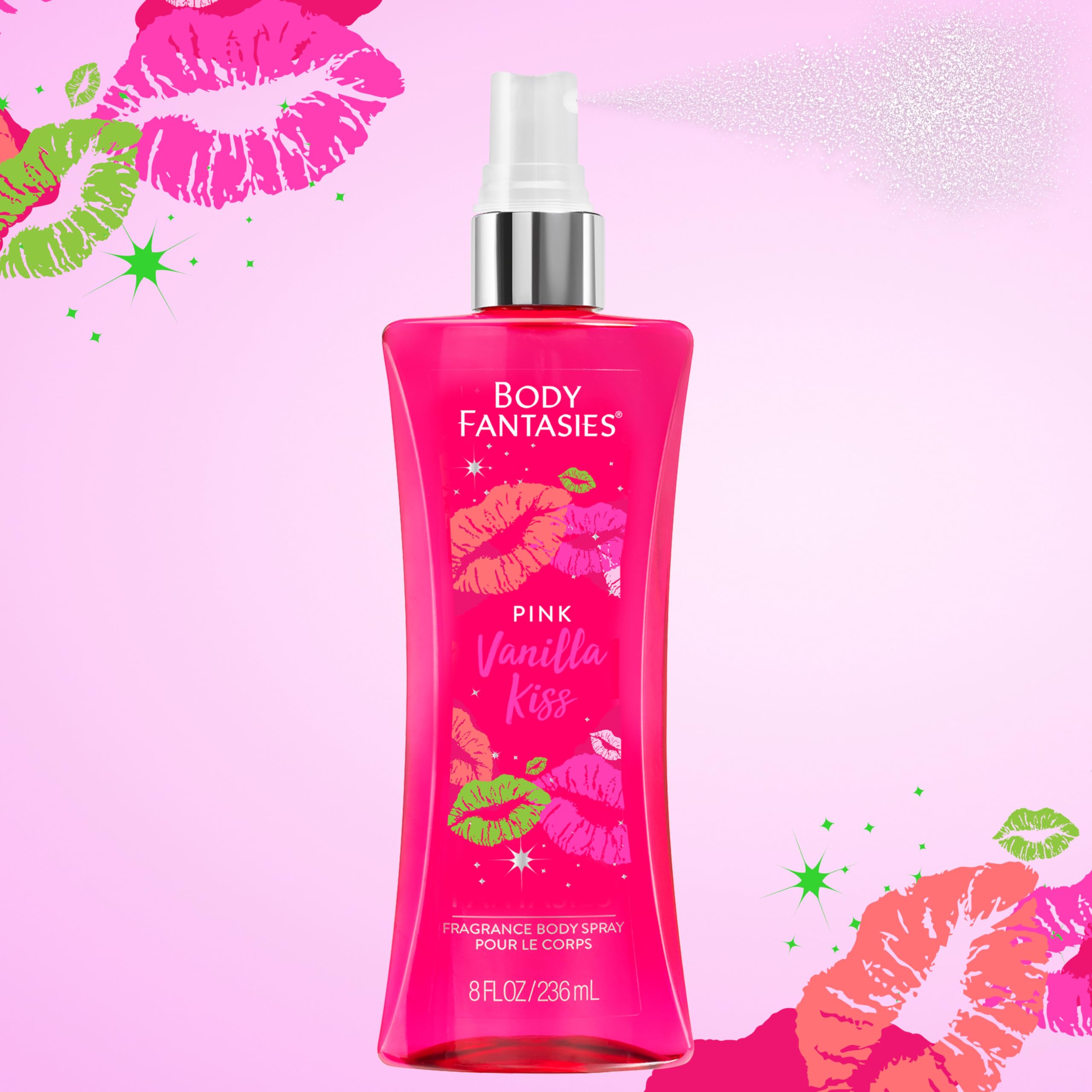 Foto 5 pulgar | Perfume Corporal Body Fantasies Pink Vanilla Kiss 236 Ml - Venta Internacional.