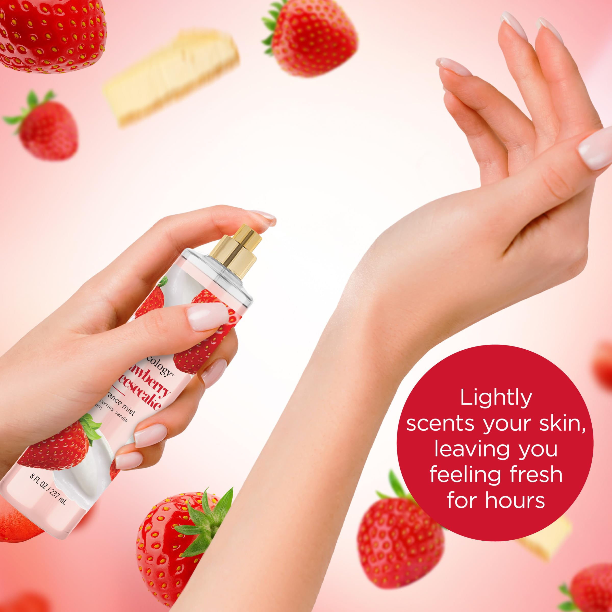 Foto 4 pulgar | Body Mist Bodycology Strawberry Cheesecake 237 ml - Venta Internacional.