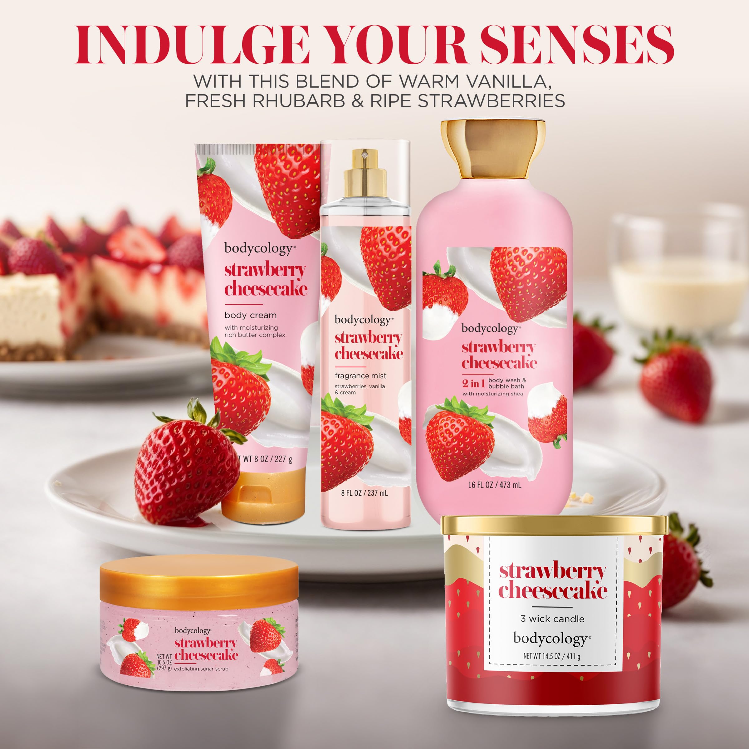 Foto 7 pulgar | Body Mist Bodycology Strawberry Cheesecake 237 ml - Venta Internacional.