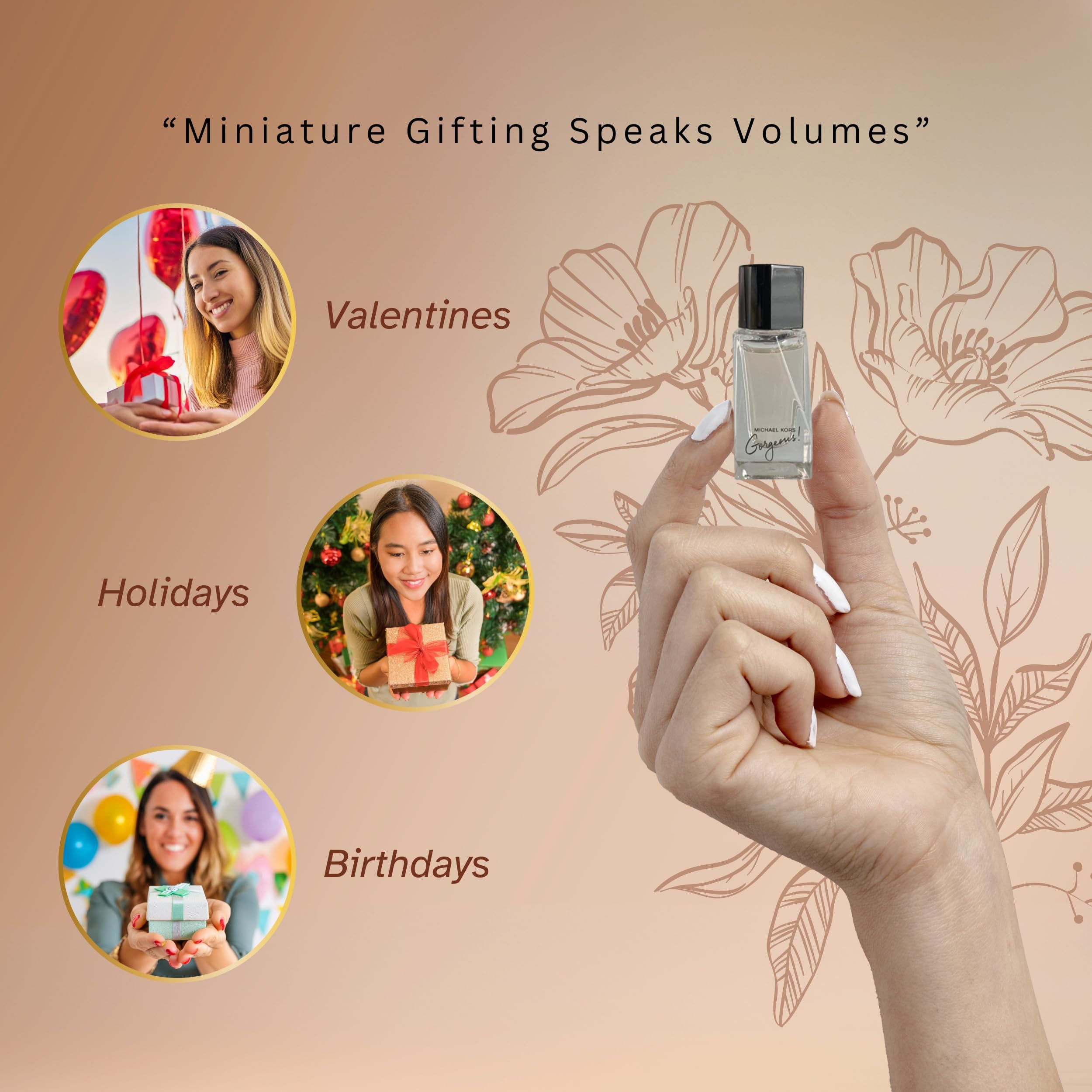Foto 6 pulgar | Perfume Michael Kors Gorgeous Eau de Parfum Mini Splash 5 ml para Mujer - Venta Internacional