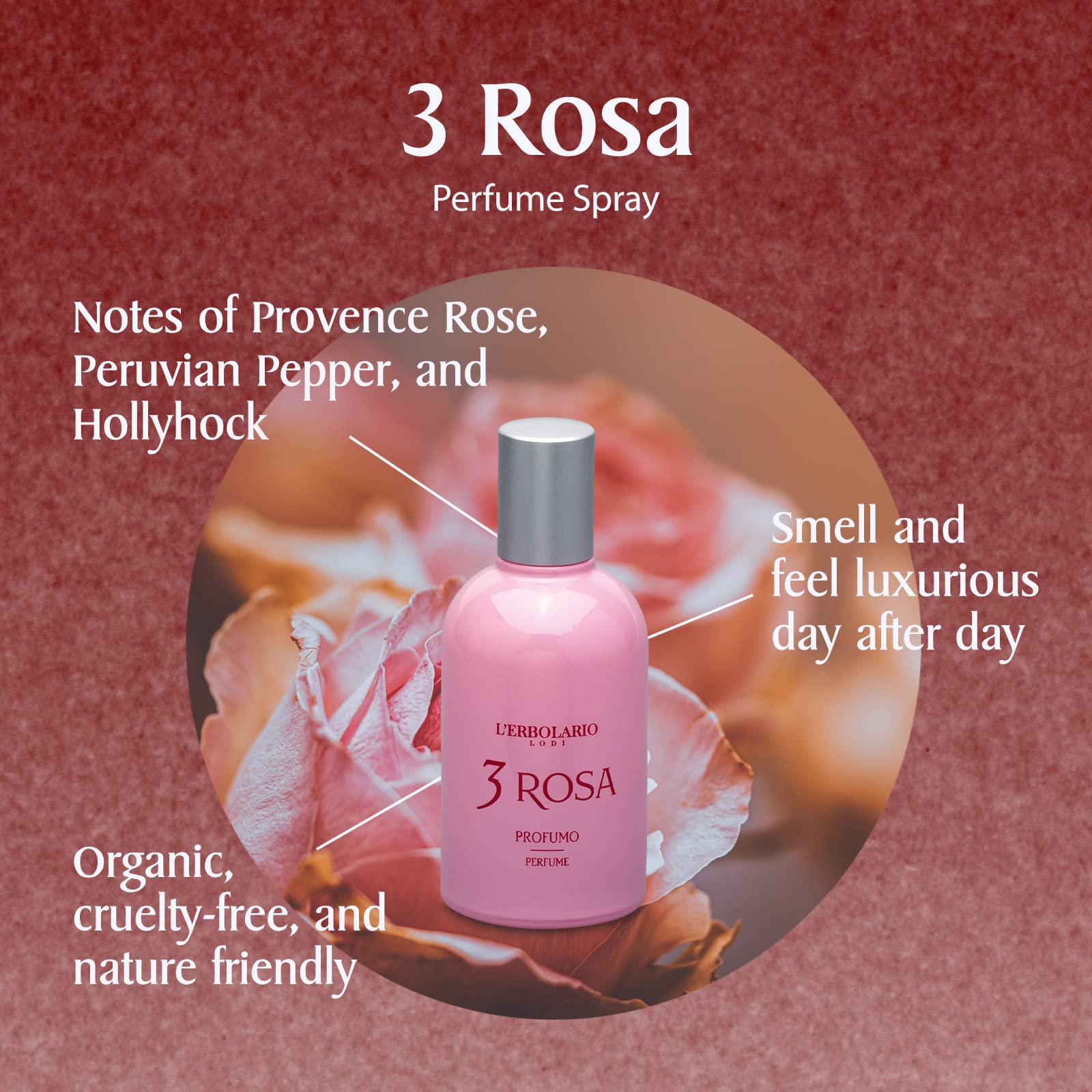 Foto 3 pulgar | Perfume L'erbolario 3 Rosa Eau de Parfum 50 Ml - Venta Internacional