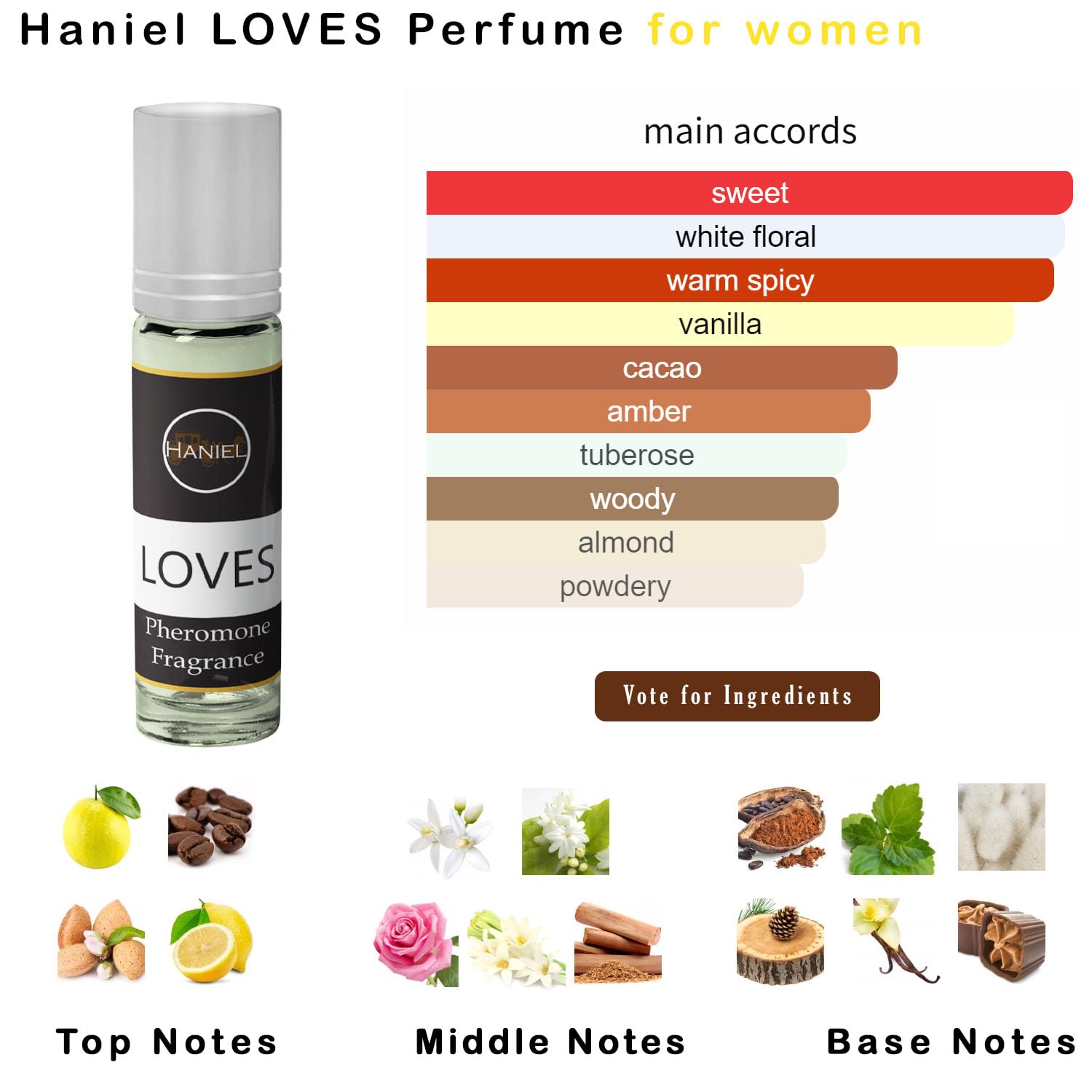 Foto 5 pulgar | Aceite de Perfume Haniel Pheromone Oriental Floral 30 ml para Mujer - Venta Internacional