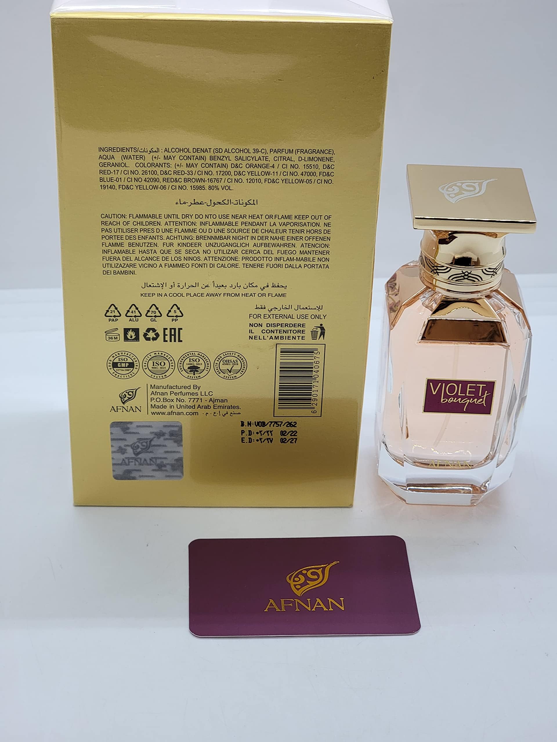 Foto 4 pulgar | Perfume Afnan Violet Bouquet Eau De Parfum 80 Ml Para Mujer - Venta Internacional.