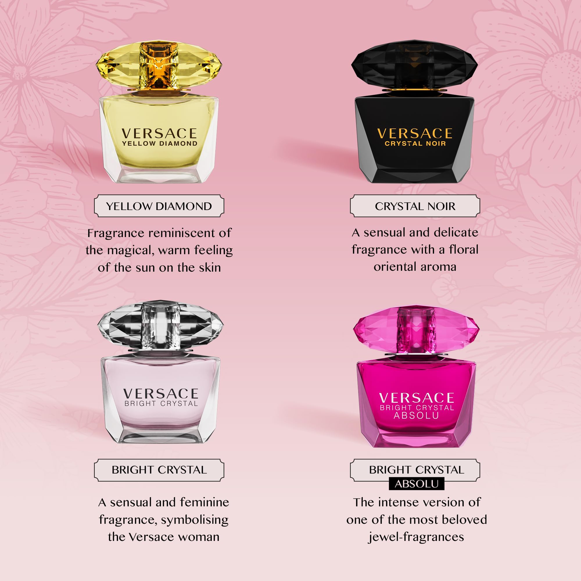 Foto 4 pulgar | Set De Perfume Versace Bright Crystal Yellow Diamond Crystal Noir - Venta Internacional.