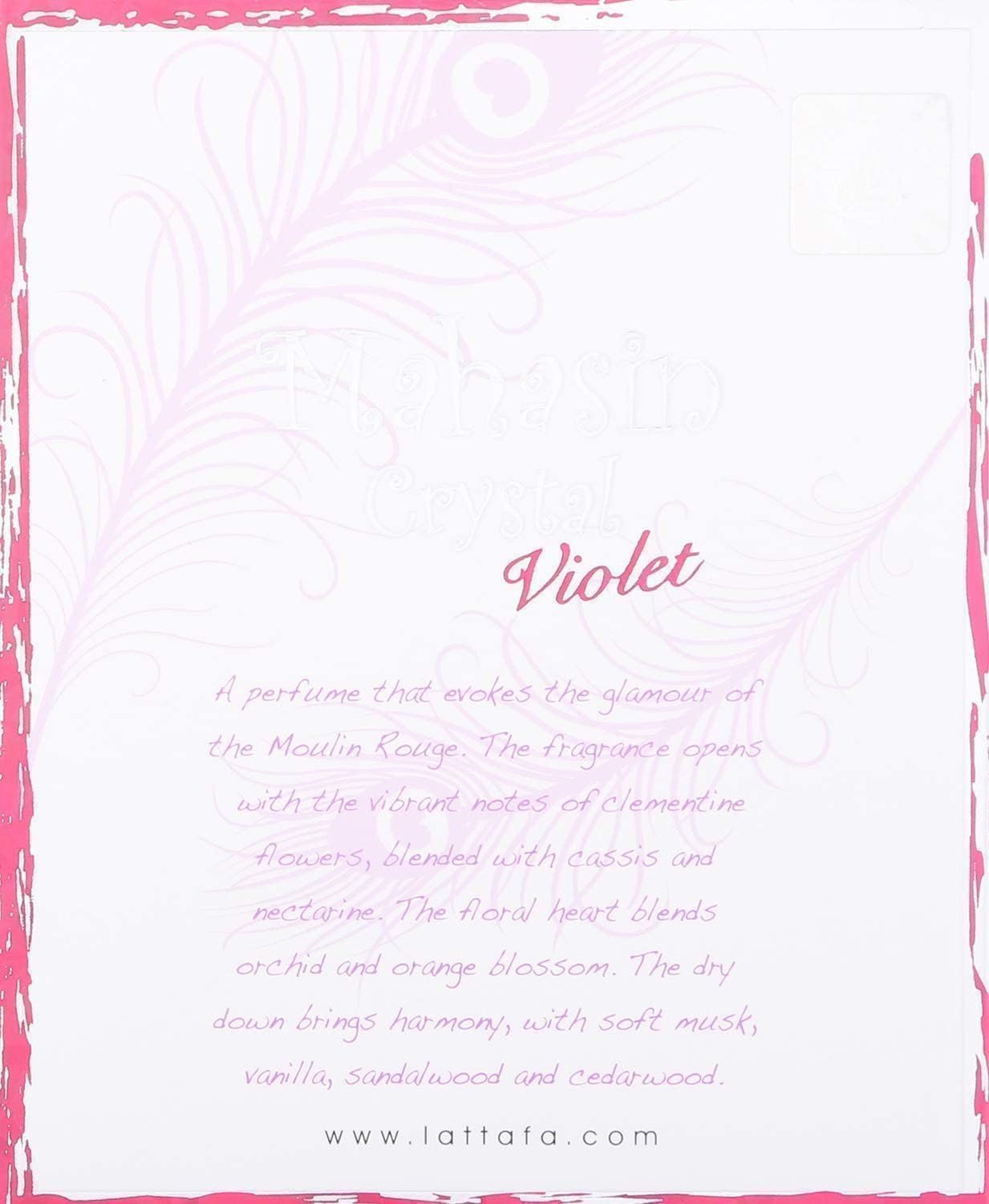 Foto 6 pulgar | Perfume Lattafa Perfumes Mahasin Crystal Violet Para Mujer - Venta Internacional.