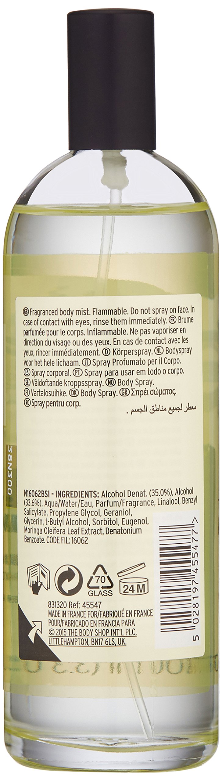 Foto 3 pulgar | Bruma Corporal Perfume The Body Shop Moringa, 100 Ml, Sin Parabenos - Venta Internacional.