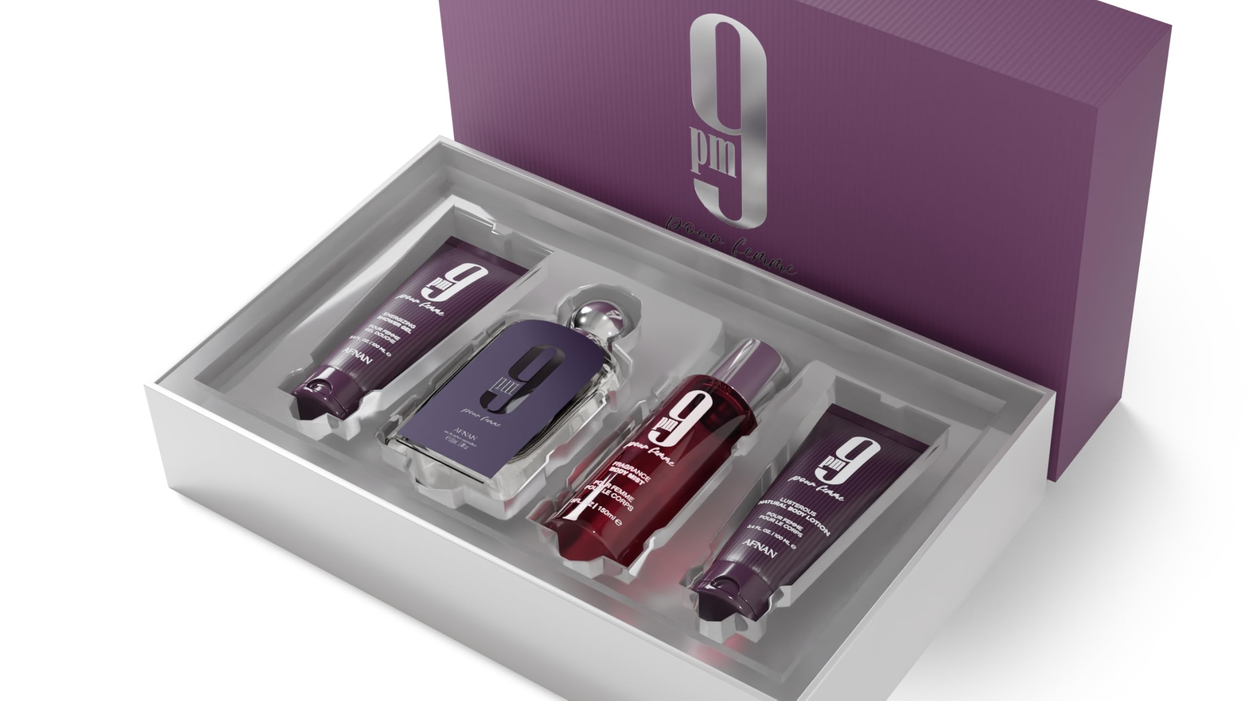 Foto 3 pulgar | Set de Perfume Afnan 9 Pm Pour Femme Eau De Parfum 100 ml para Mujer - Venta Internacional