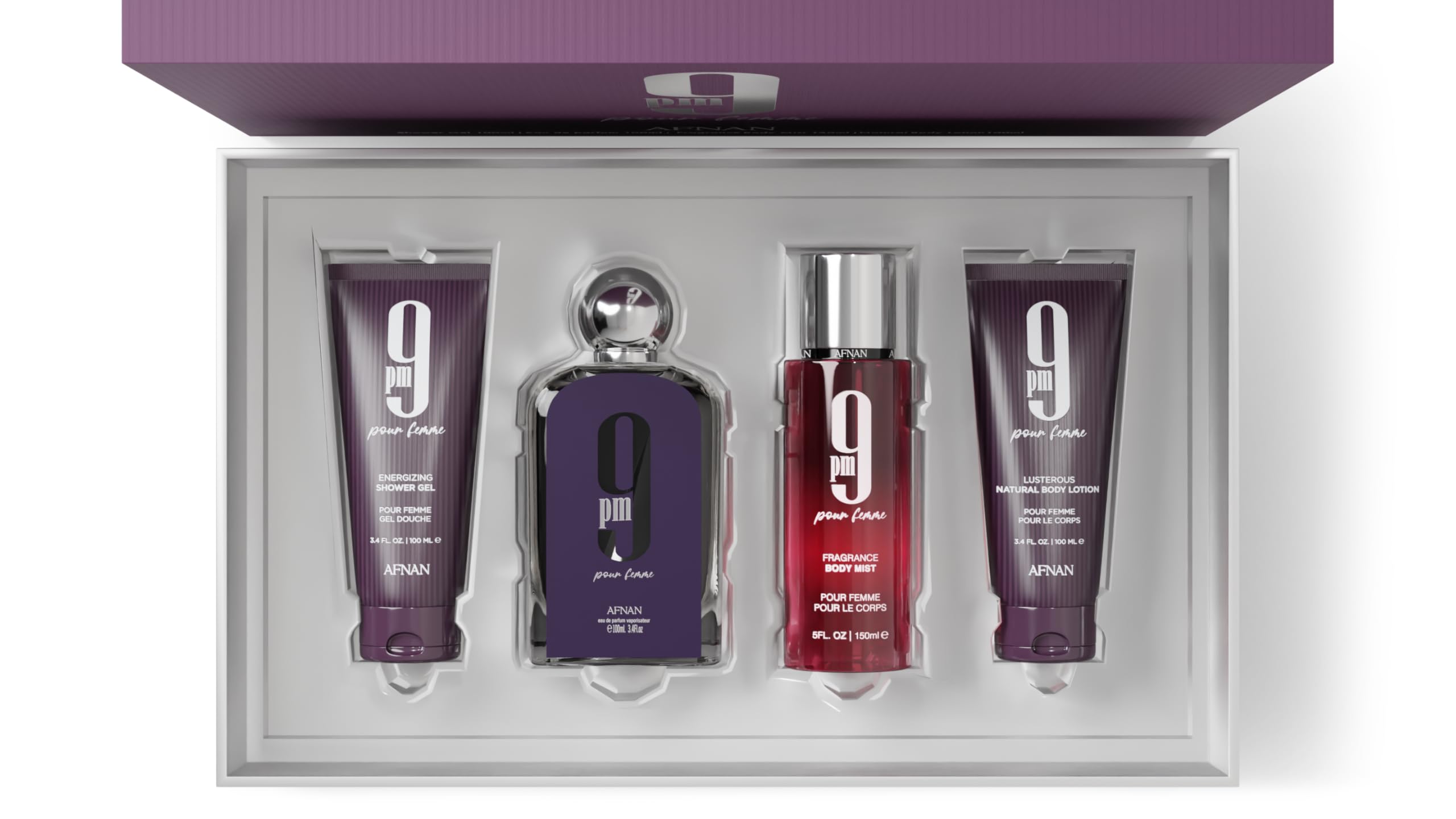 Foto 4 pulgar | Set de Perfume Afnan 9 Pm Pour Femme Eau De Parfum 100 ml para Mujer - Venta Internacional