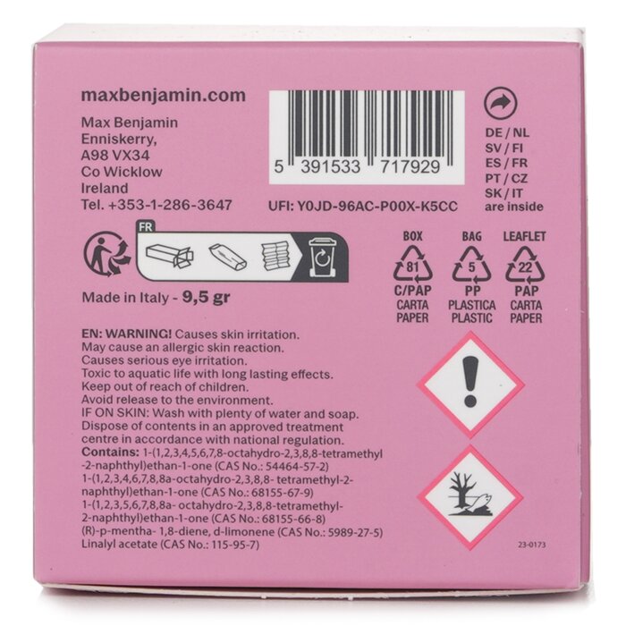 Foto 3 pulgar | Fragancia Para Coche Max Benjamin Pink Pepper Con Dispensador Y Recarga - Venta Internacional.