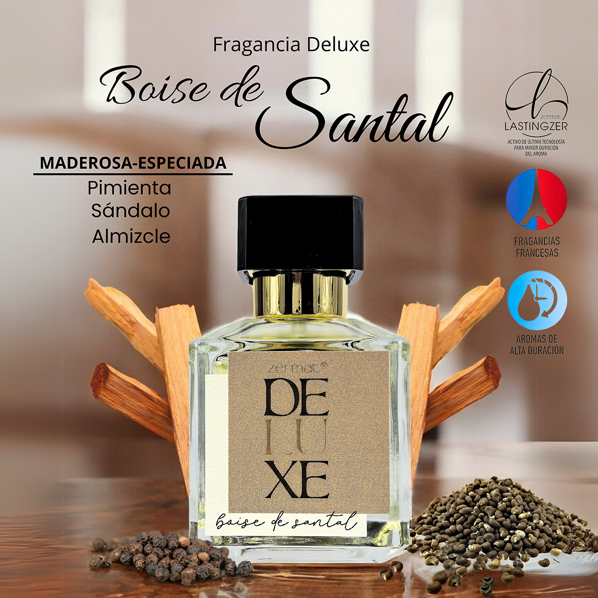 Foto 4 pulgar | Perfume De Luxe Boise Santal Zermat 50 Ml Spray Unisex