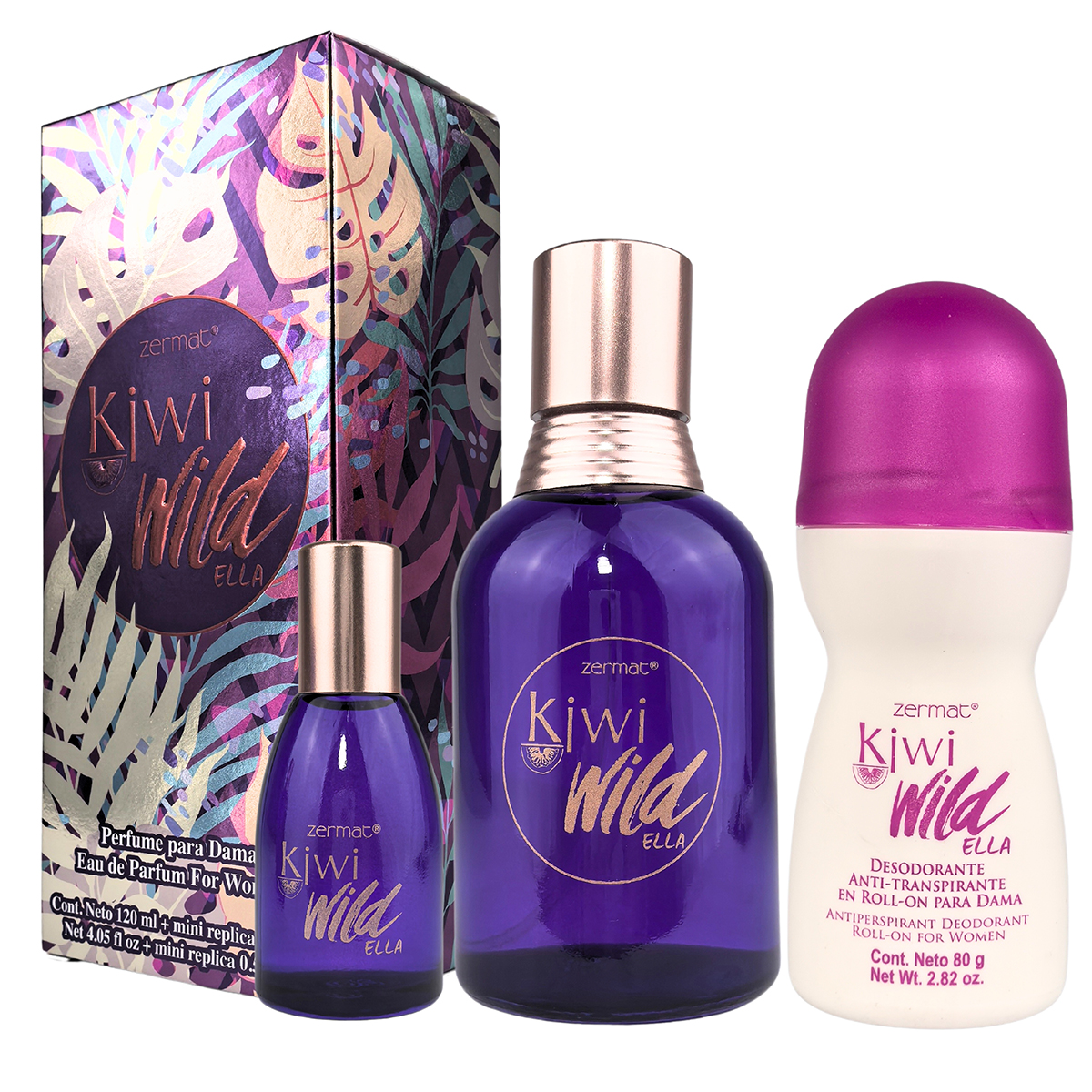 Foto 3 pulgar | Perfume Kiwi Wild Zermat Dama 135 Ml + Desodorante