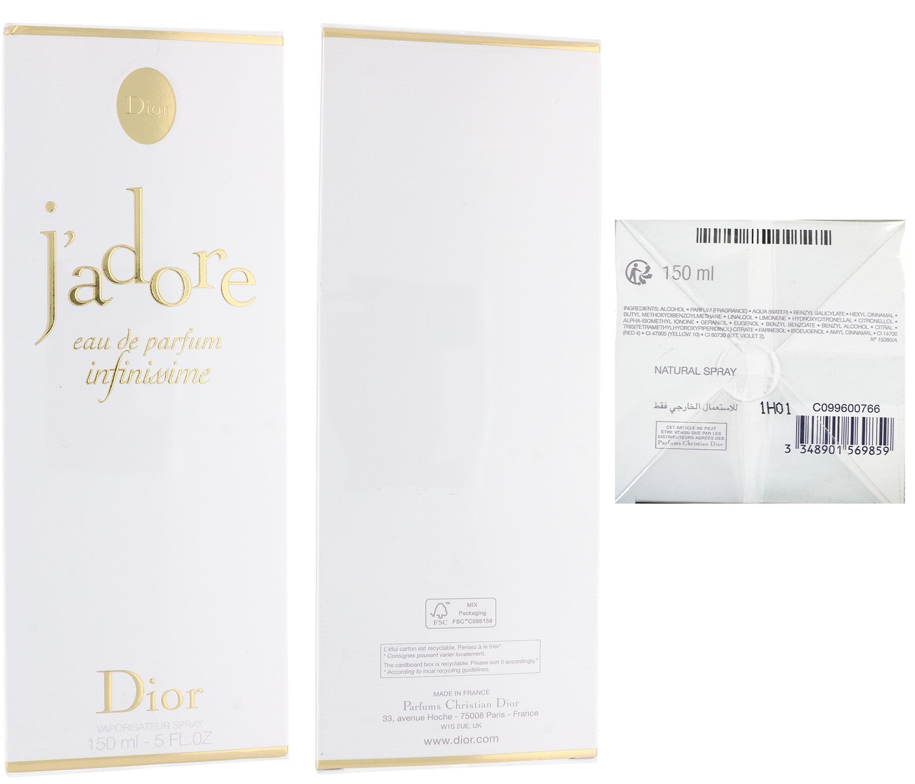 Foto 3 pulgar | Perfume Dior J'adore Infinissime Eau De Parfum 150 Ml Para Mujer - Venta Internacional.