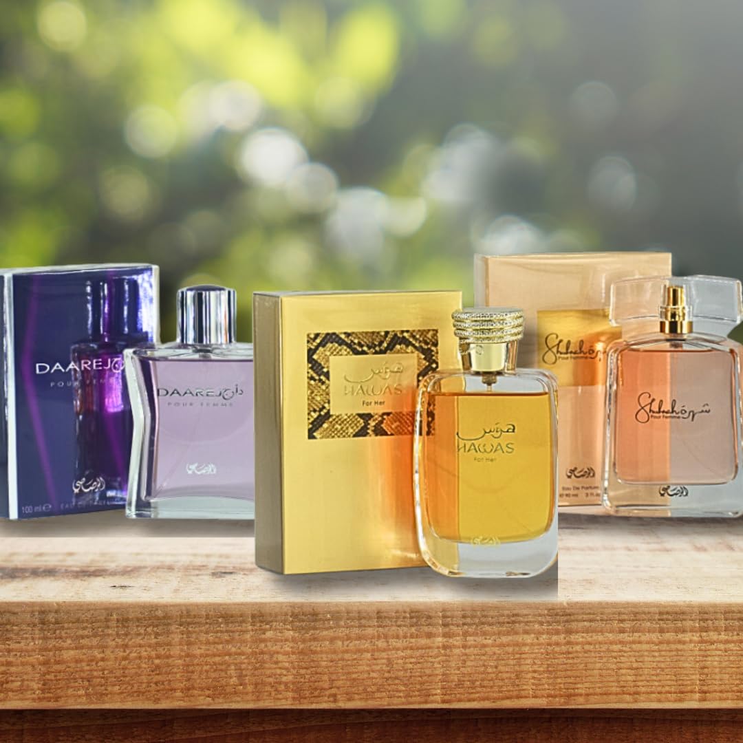 Foto 4 pulgar | Perfume Rasasi Hawas Edp Para Mujer 100 Ml, Daarej Edp Para Mujer 90 Ml - Venta Internacional.
