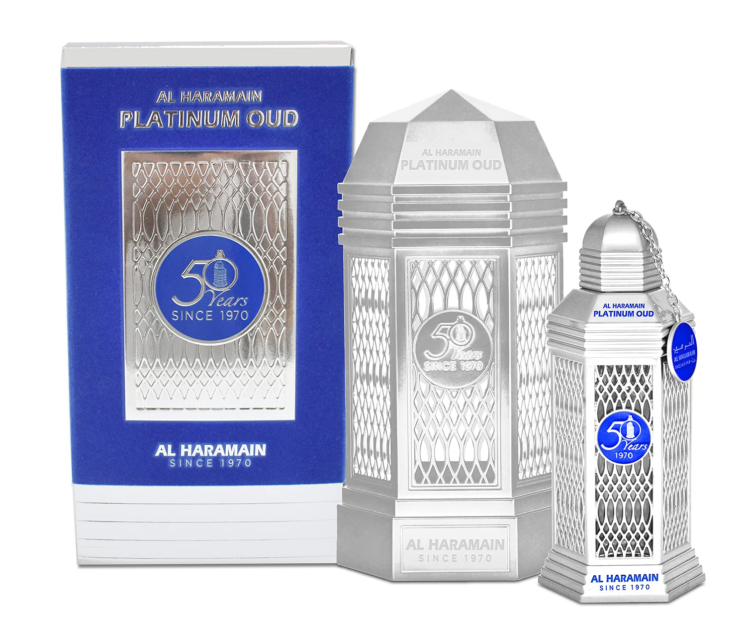 Foto 2 pulgar | Perfume Al Haramain 50 Years Platinum Oud Eau De Parfum, 100 Ml - Venta Internacional.