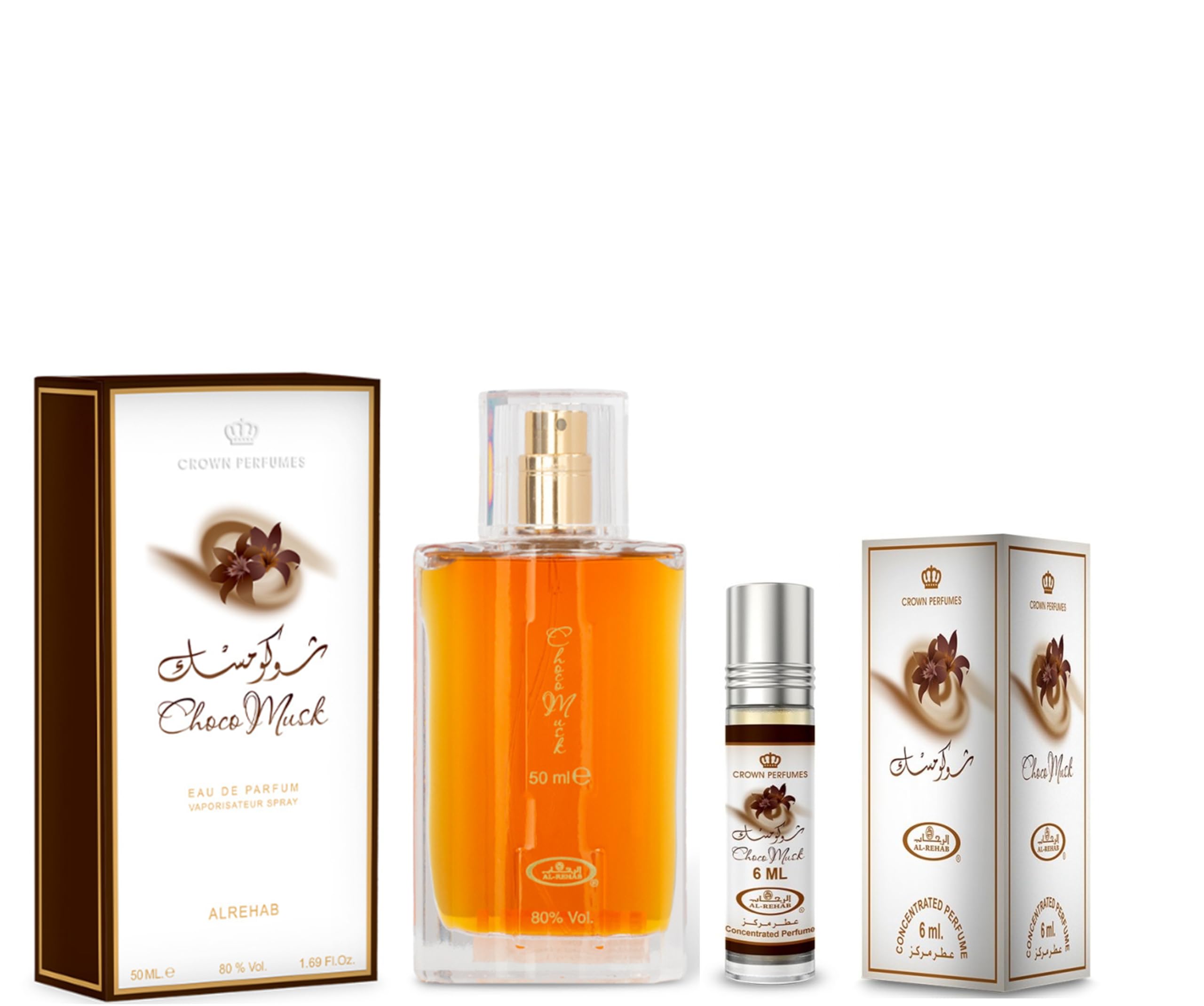 Foto 1 | Perfume Choco Musk Eau De Parfum De 50 Ml Y 6 Ml En Aerosol Y Aceite Para Mujer - Venta Internacional.
