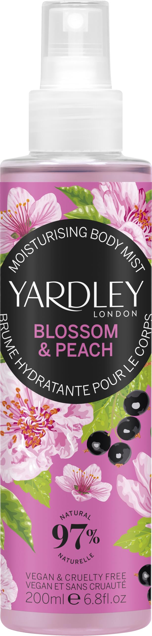 Foto 1 | Bruma Aromática Yardley, Flor De Cerezo Y Melocotón, 200 Ml - Venta Internacional.