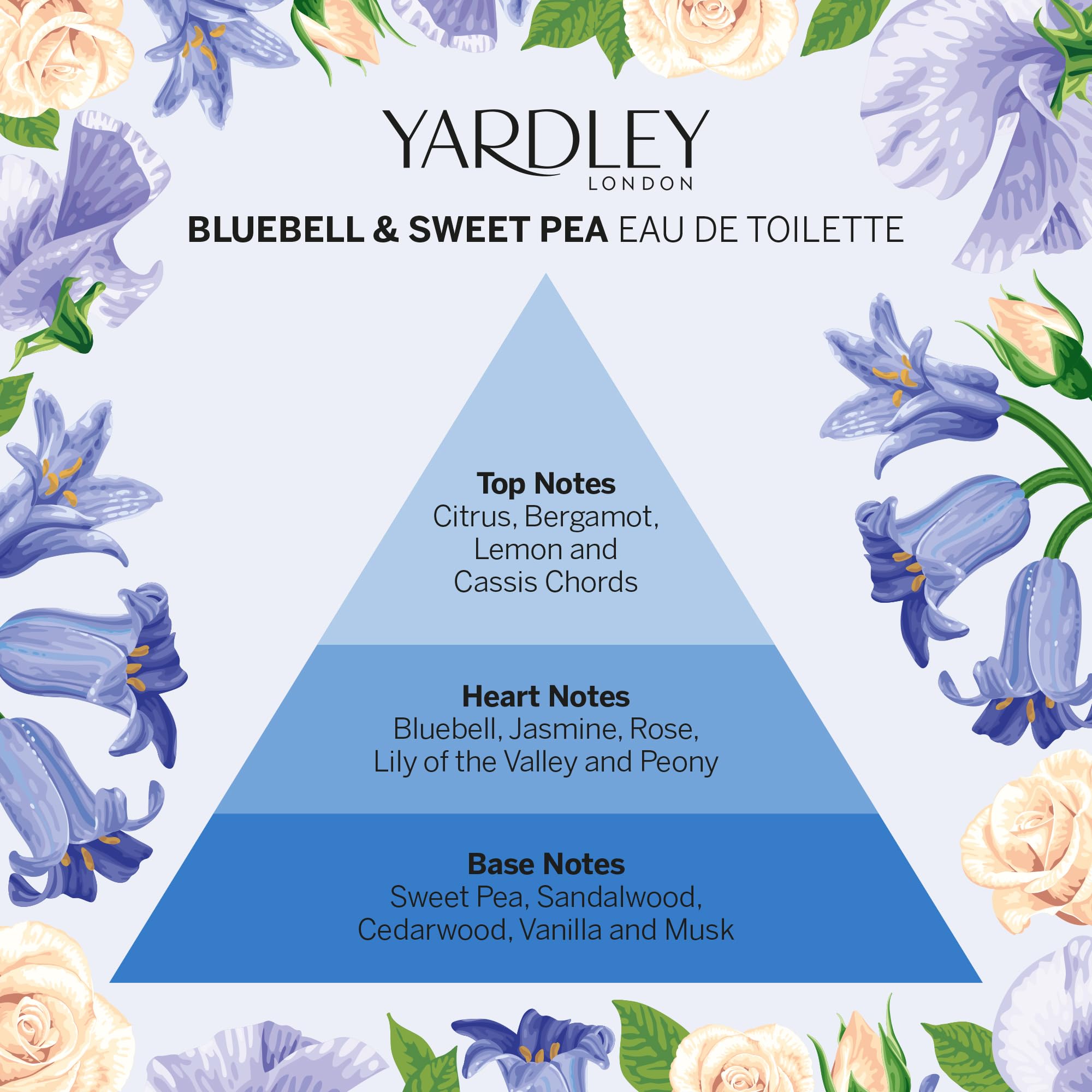 Foto 5 pulgar | Perfume Yardley London Bluebell And Sweet Pea Eau De Toilette 125 Ml - Venta Internacional.