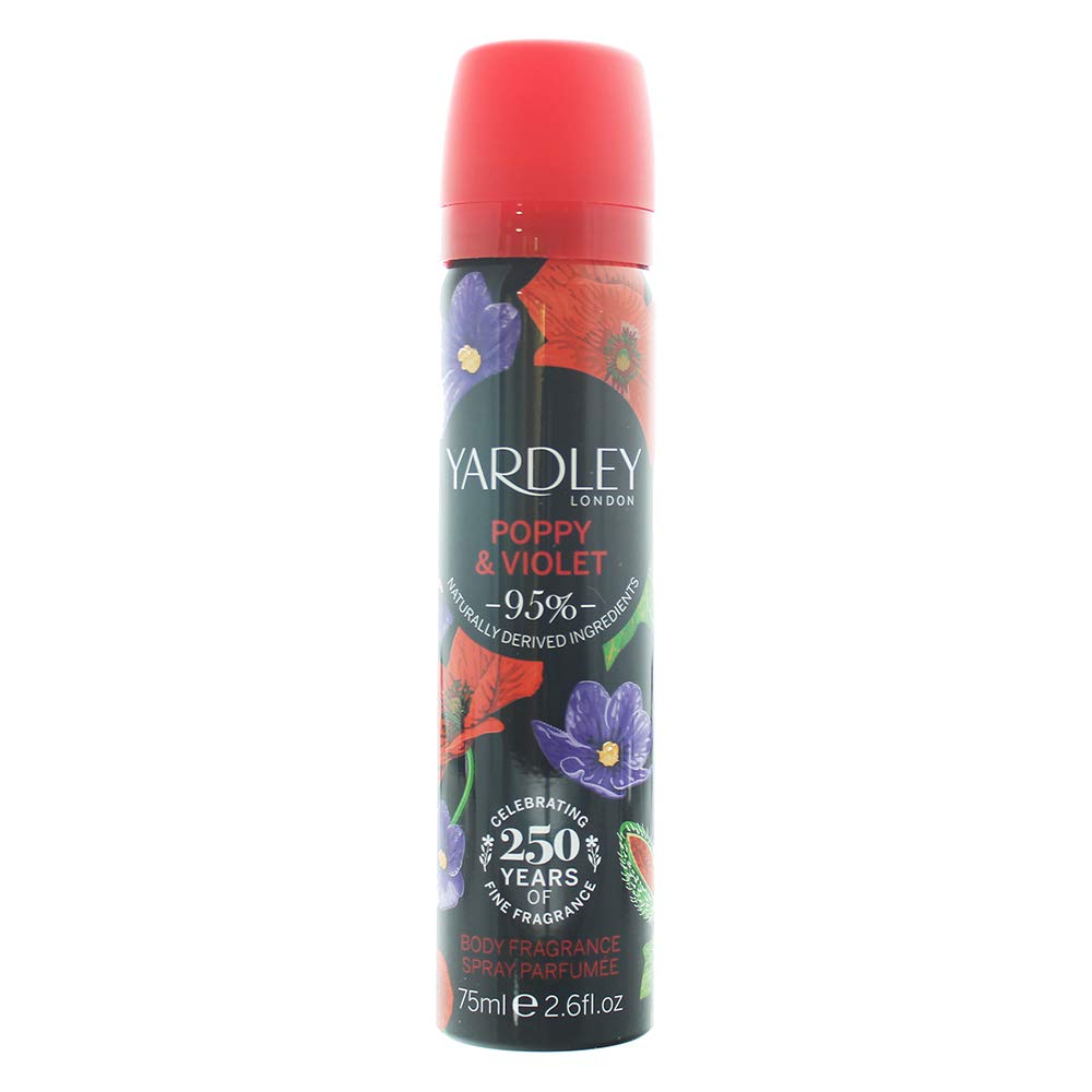 Spray Corporal Yardley Of London Poppy & Violet 75 Ml Para Mujer - Venta Internacional.