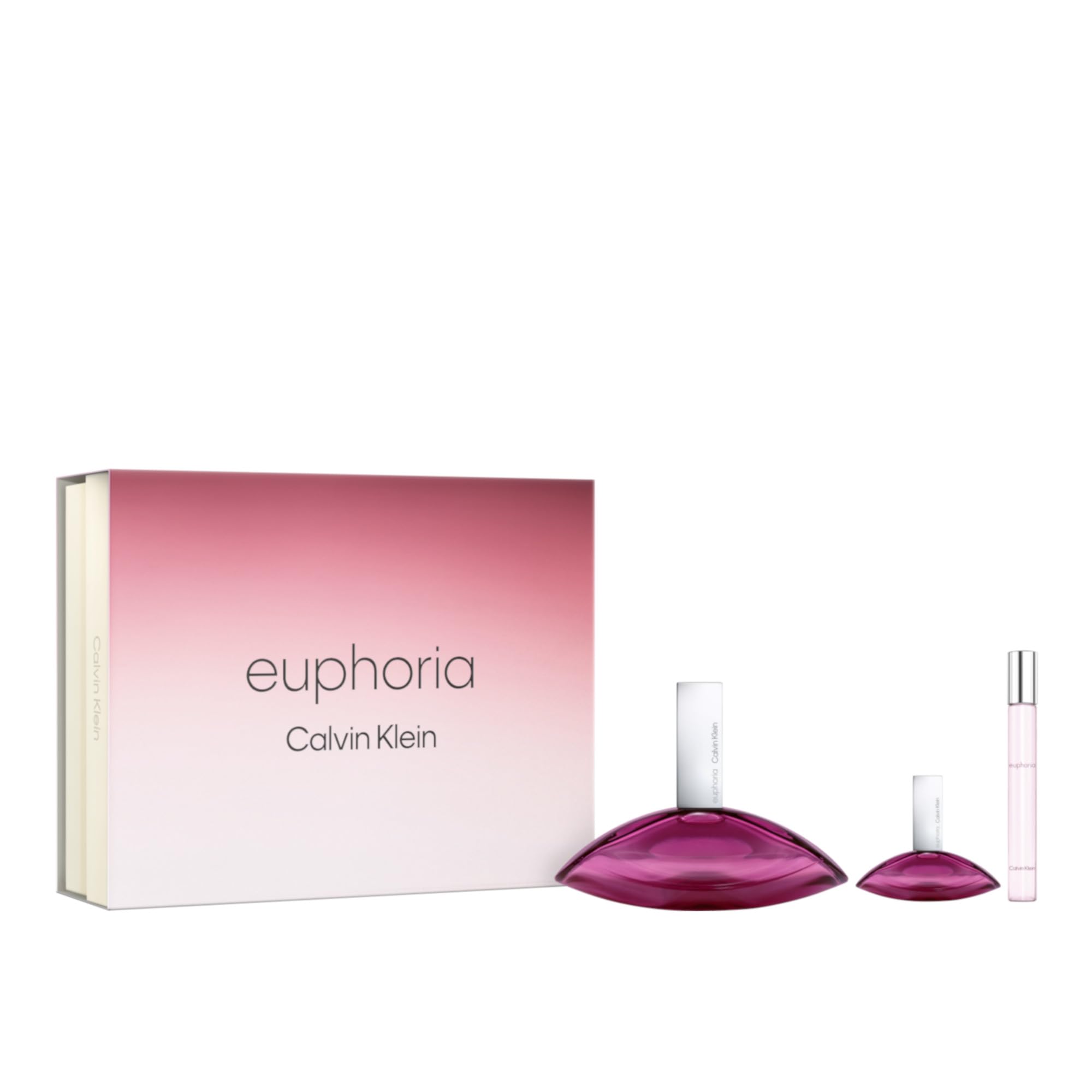 Set De Regalo Perfume Euphoria Eau De Parfum De Calvin Klein, 3 Piezas - Venta Internacional.
