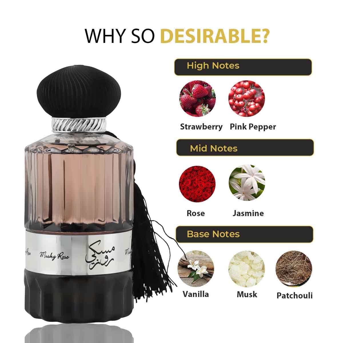 Foto 5 | Perfume Nusuk Musky Rose Eau De Parfum Para Mujer, 100 Ml - Venta Internacional.