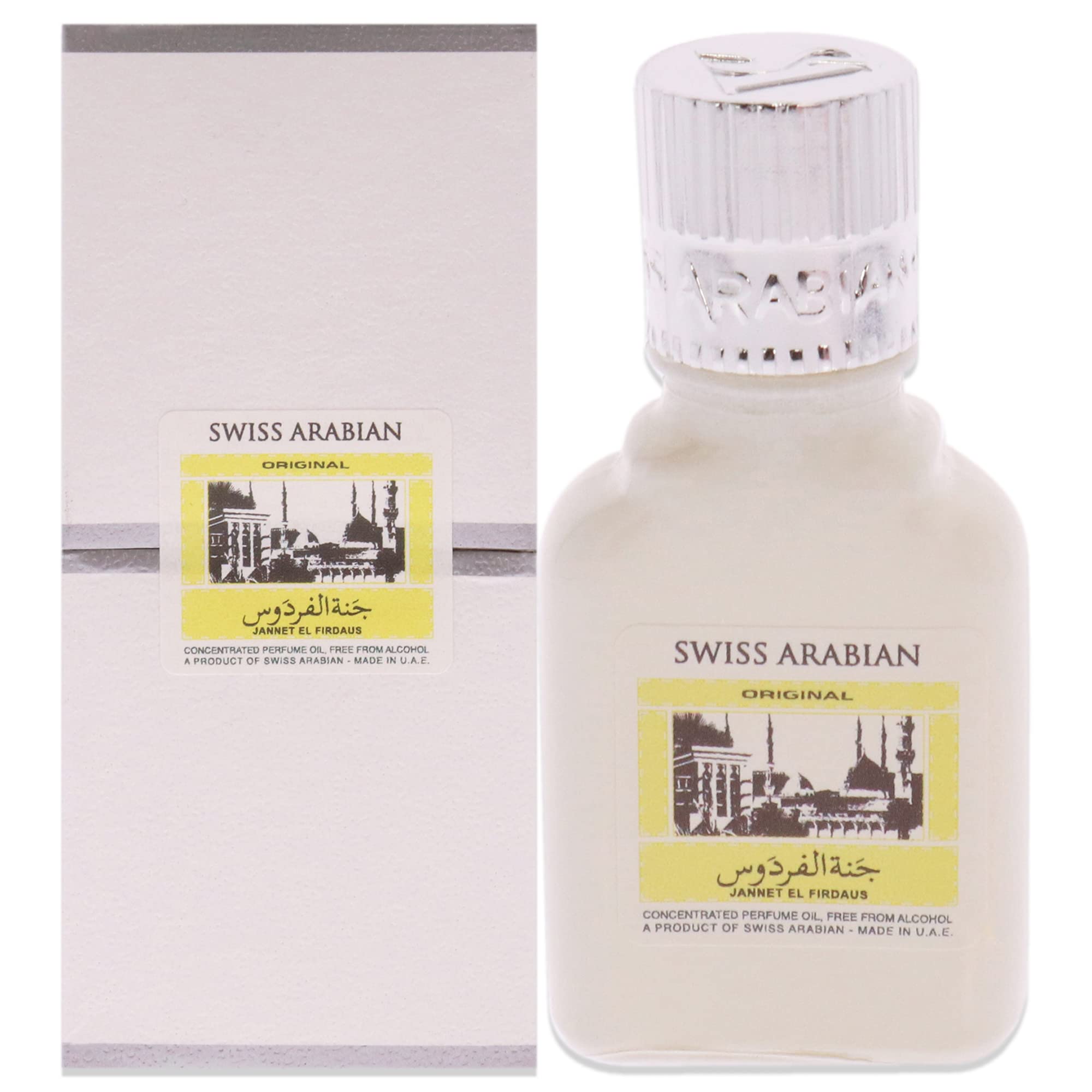 Perfume Suizo Árabe Jannet El Firdaus Blanco 9 ml Unisex - Venta Internacional