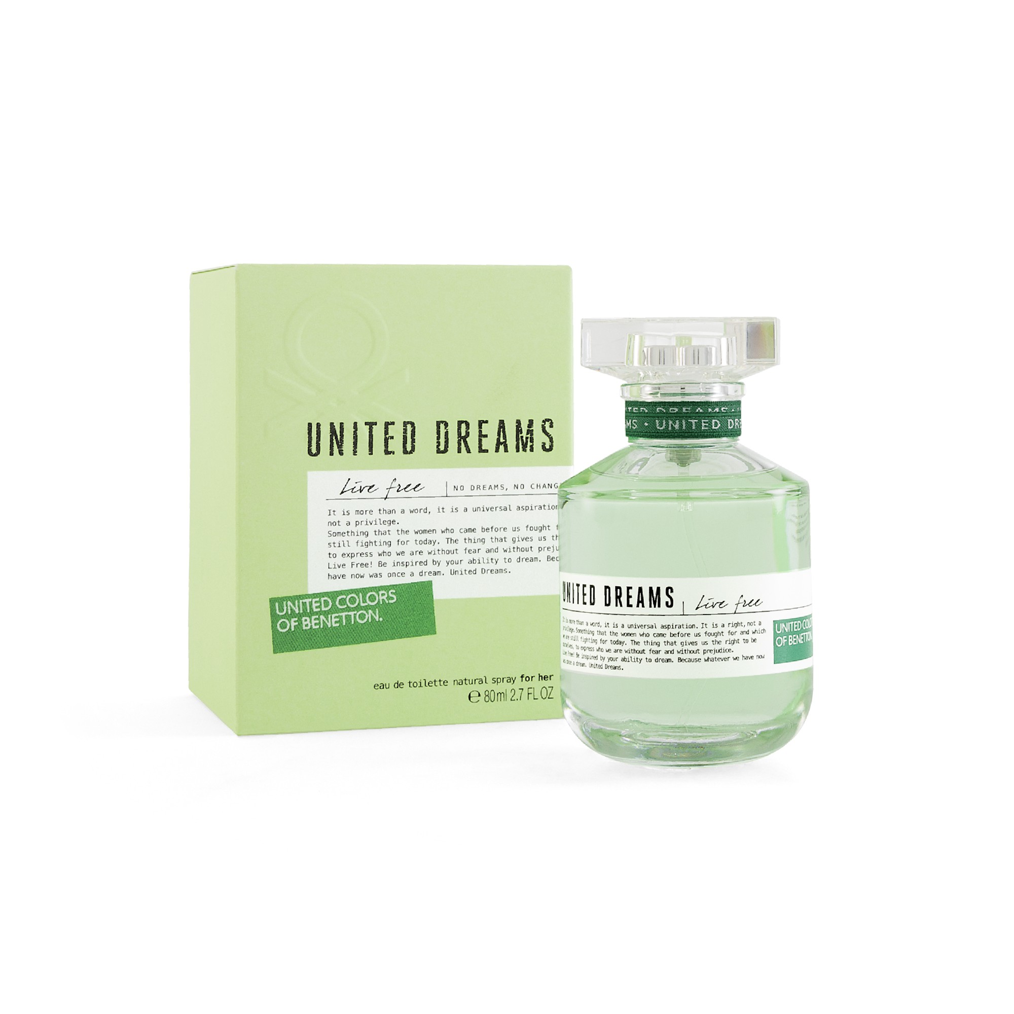 Foto 2 pulgar | United Dreams Live Free de Benetton para Dama de 80 ml Edt Spray