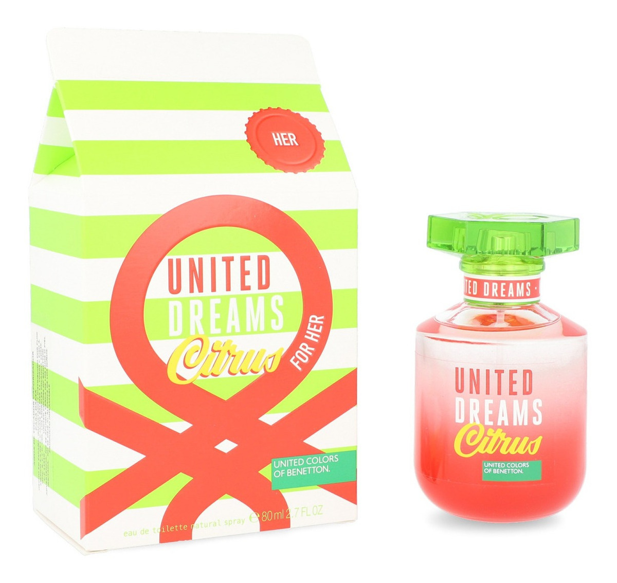 Foto 2 pulgar | Perfume Benetton Colors Dreams Citrus For Her de 80 ml para Mujer Edt Original