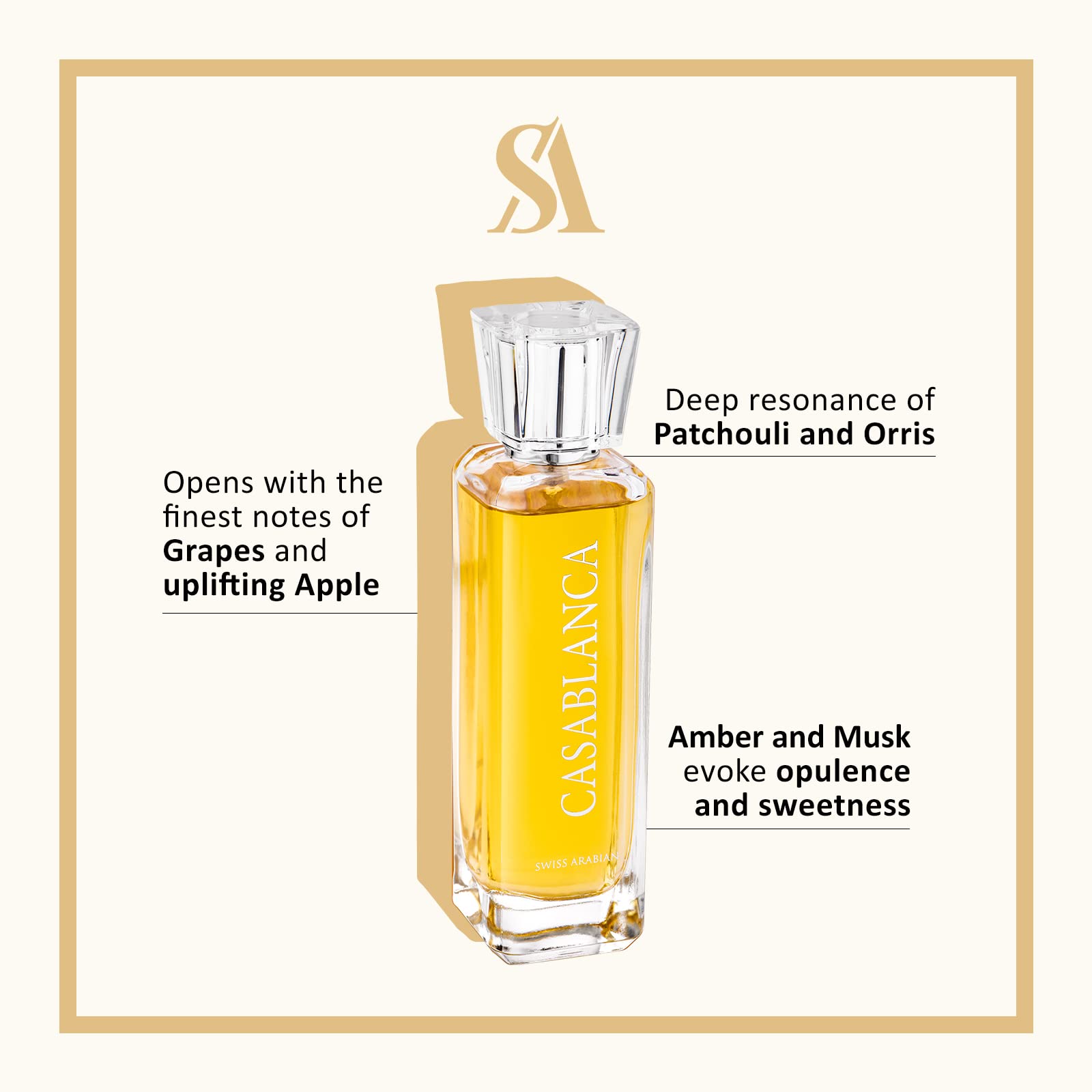 Foto 3 pulgar | Perfume Swiss Arabian Casablanca Eau De Parfum 100 Ml Unisex - Venta Internacional