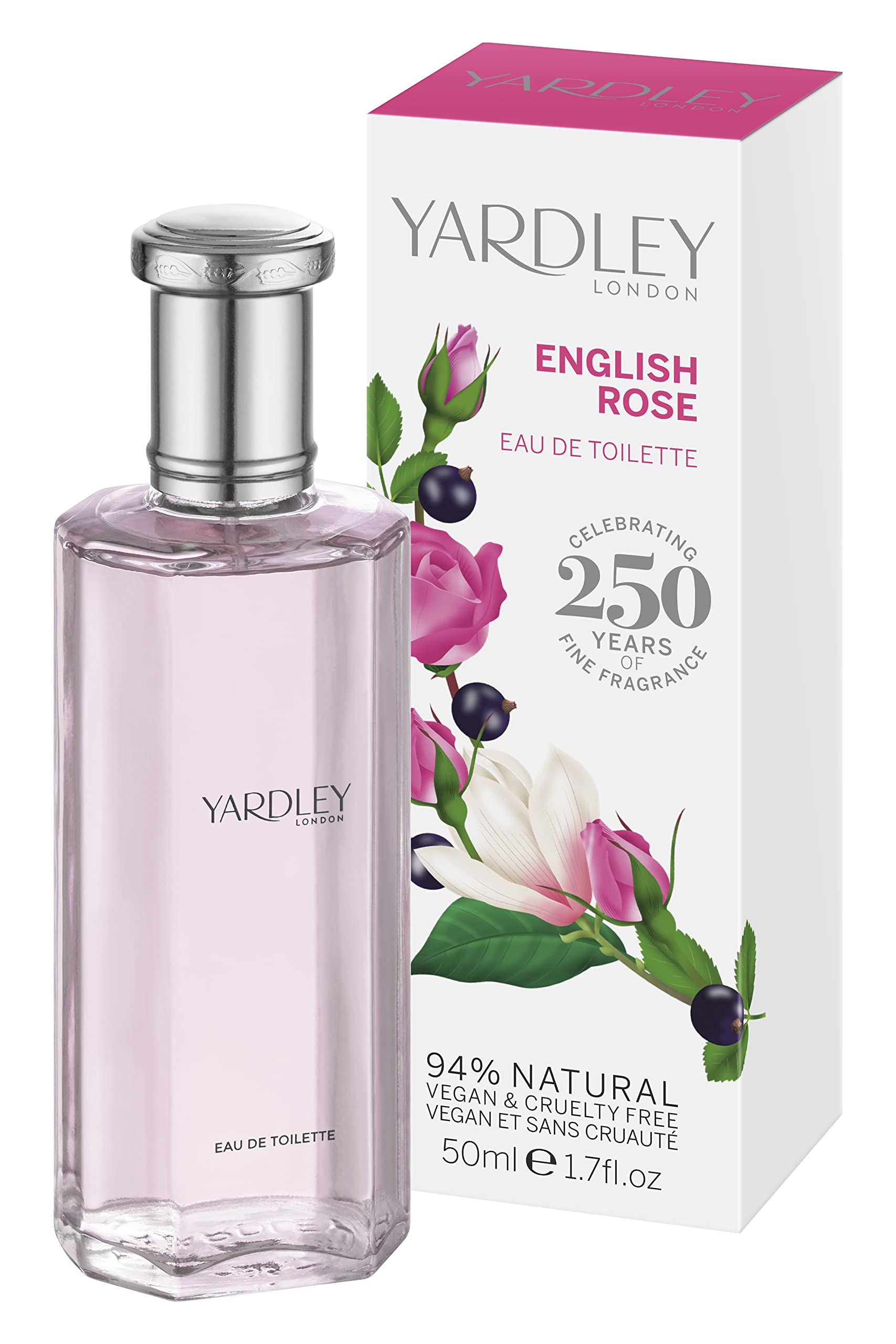 Foto 2 pulgar | Perfume Yardley Of London Eau De Toilette En Aerosol, Rosa Inglesa, 50 Ml - Venta Internacional.