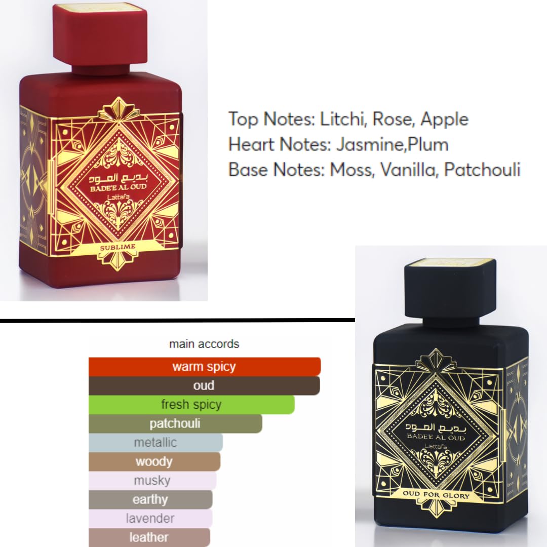 Foto 4 pulgar | Perfume Lattafa Bade'e Al Oud Para La Gloria Y Bade'e Al Oud Sublime Edp 100 Ml - Venta Internacional.