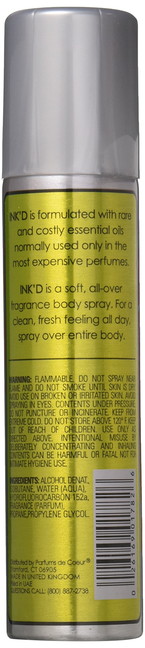 Foto 3 pulgar | Desodorante Corporal En Aerosol Parfums De Coeur Ink'd Para Mujer, 75 Ml - Venta Internacional.