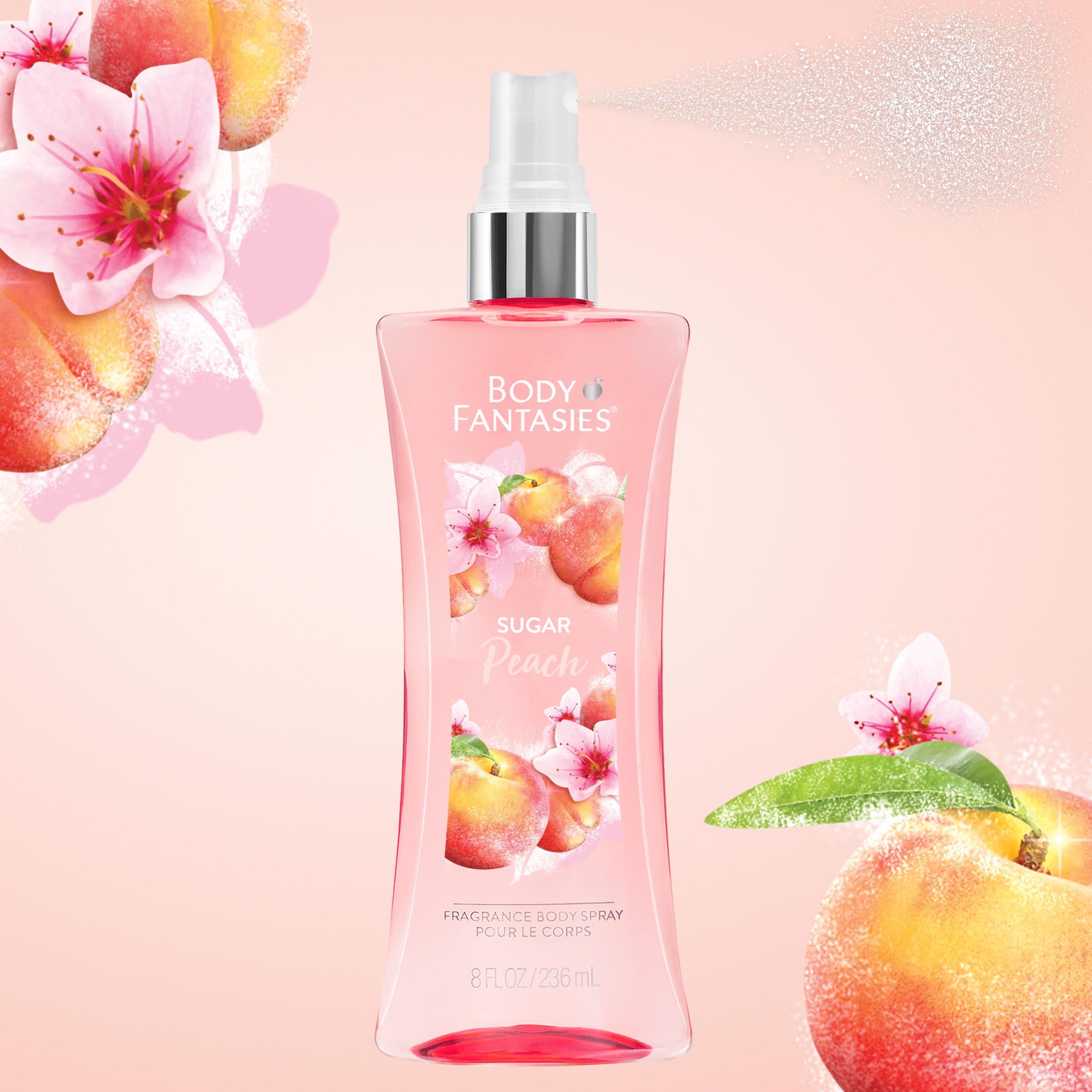 Foto 5 pulgar | Spray Corporal Body Fantasies Signature Sugar Peach 240 Ml - Venta Internacional.