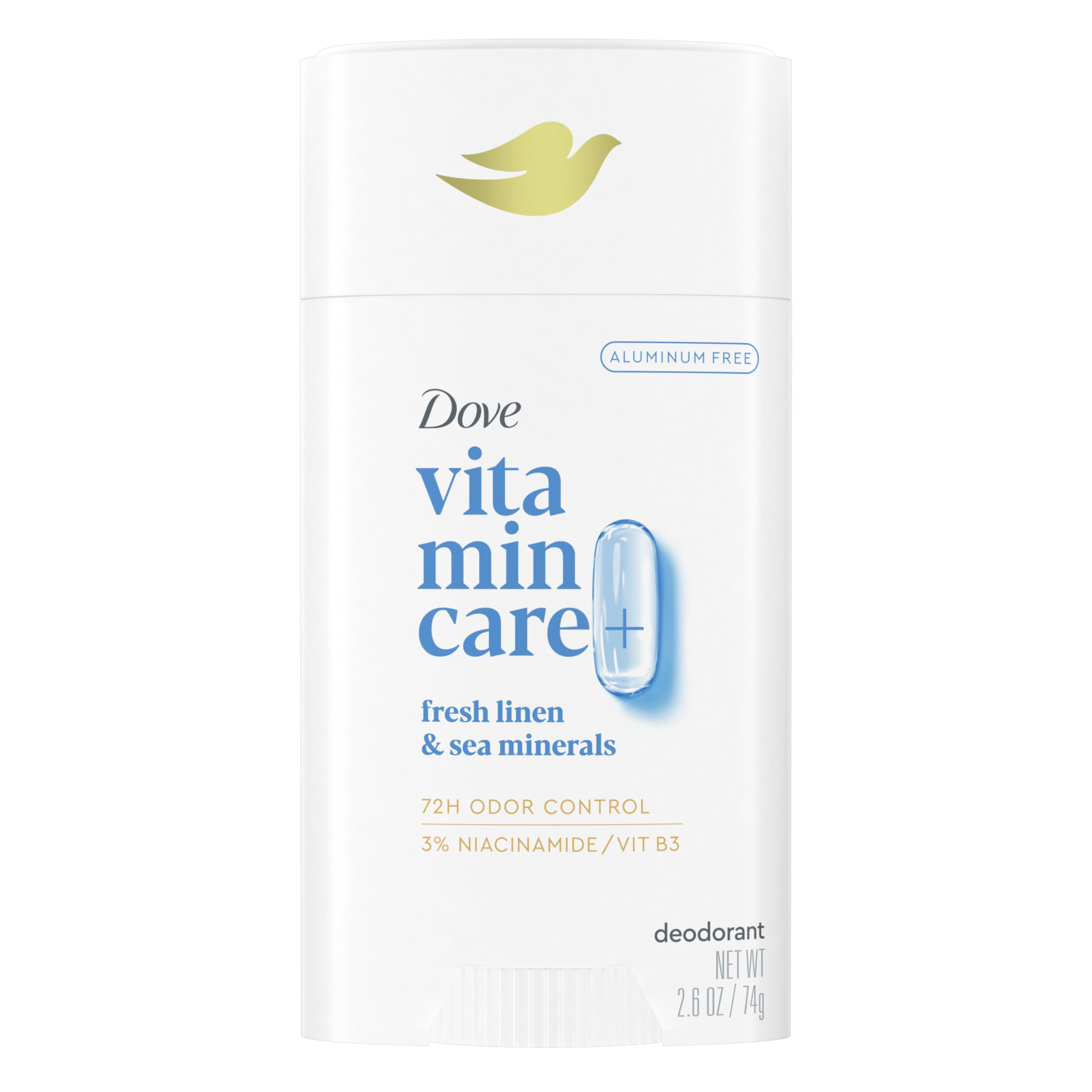 Foto 2 pulgar | Desodorante en Barra Dove Vitamincare+ Fresh Linen & Sea Mineral 2.6 oz sin Aluminio - Venta Internacional