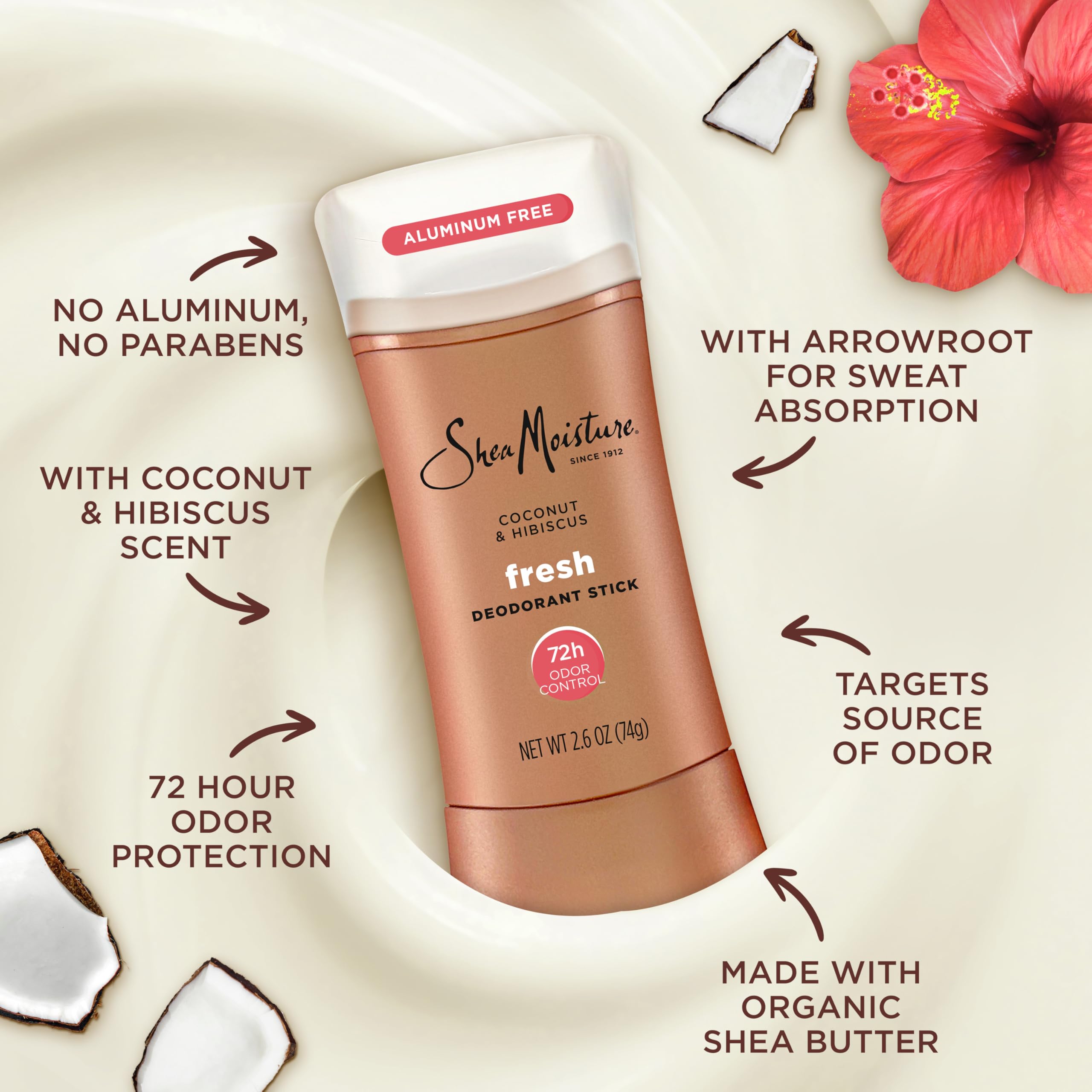 Foto 5 pulgar | Desodorante en Barra Sheamoisture 72h Odor Control Coco 75 Ml - Venta Internacional