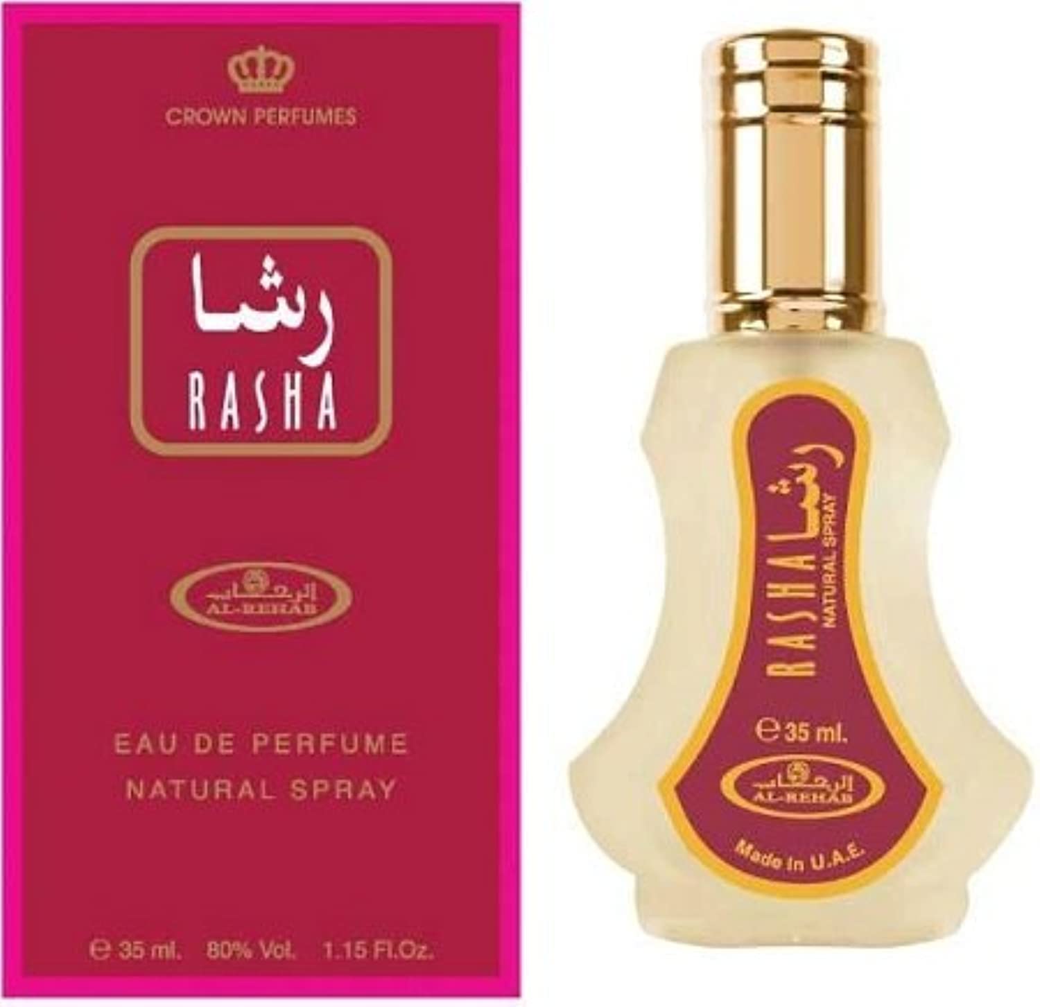 Perfume Al-rehab Rasha Eau De Natural, 35 Ml (1,15 Fl. Oz) En Aerosol - Venta Internacional.