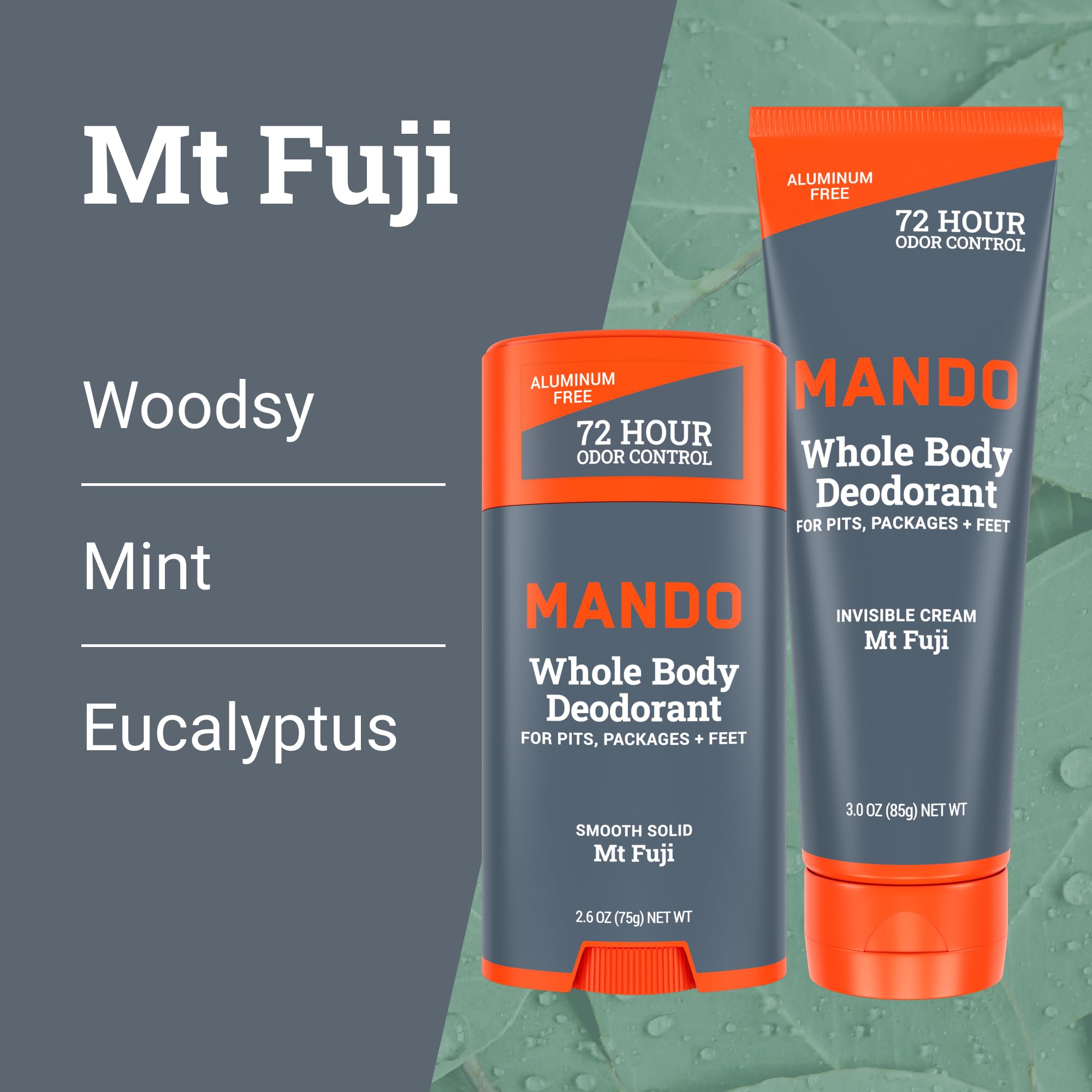 Foto 5 pulgar | Desodorante Mando, Crema Invisible Para Todo El Cuerpo, Tubo De 90 Ml Y Barra Sólida De 75 G - Venta Internacional.