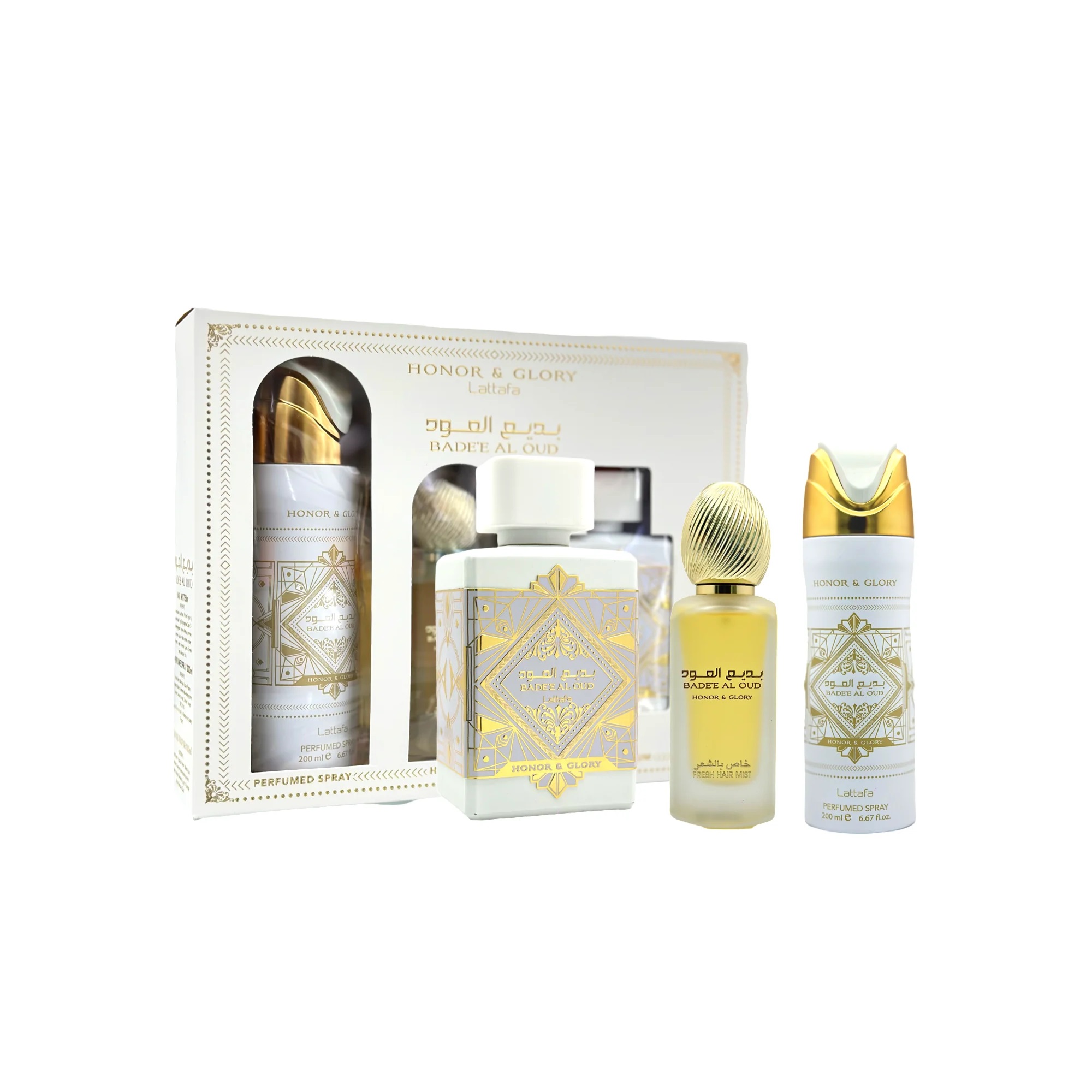 Foto 2 pulgar | Set de Perfume Lattafa Bade'e Al Oud Honor & Glory 3 Piezas - Venta Internacional