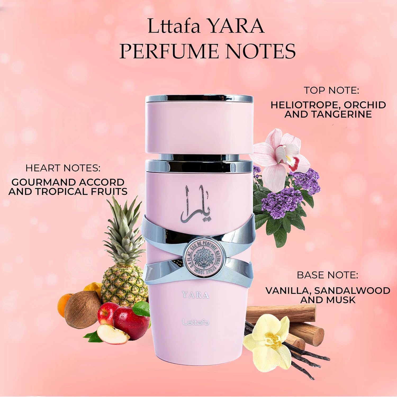 Foto 6 pulgar | Perfume Yara Pink Eau De Parfum 100 Ml Para Mujer De Larga Duración - Venta Internacional.